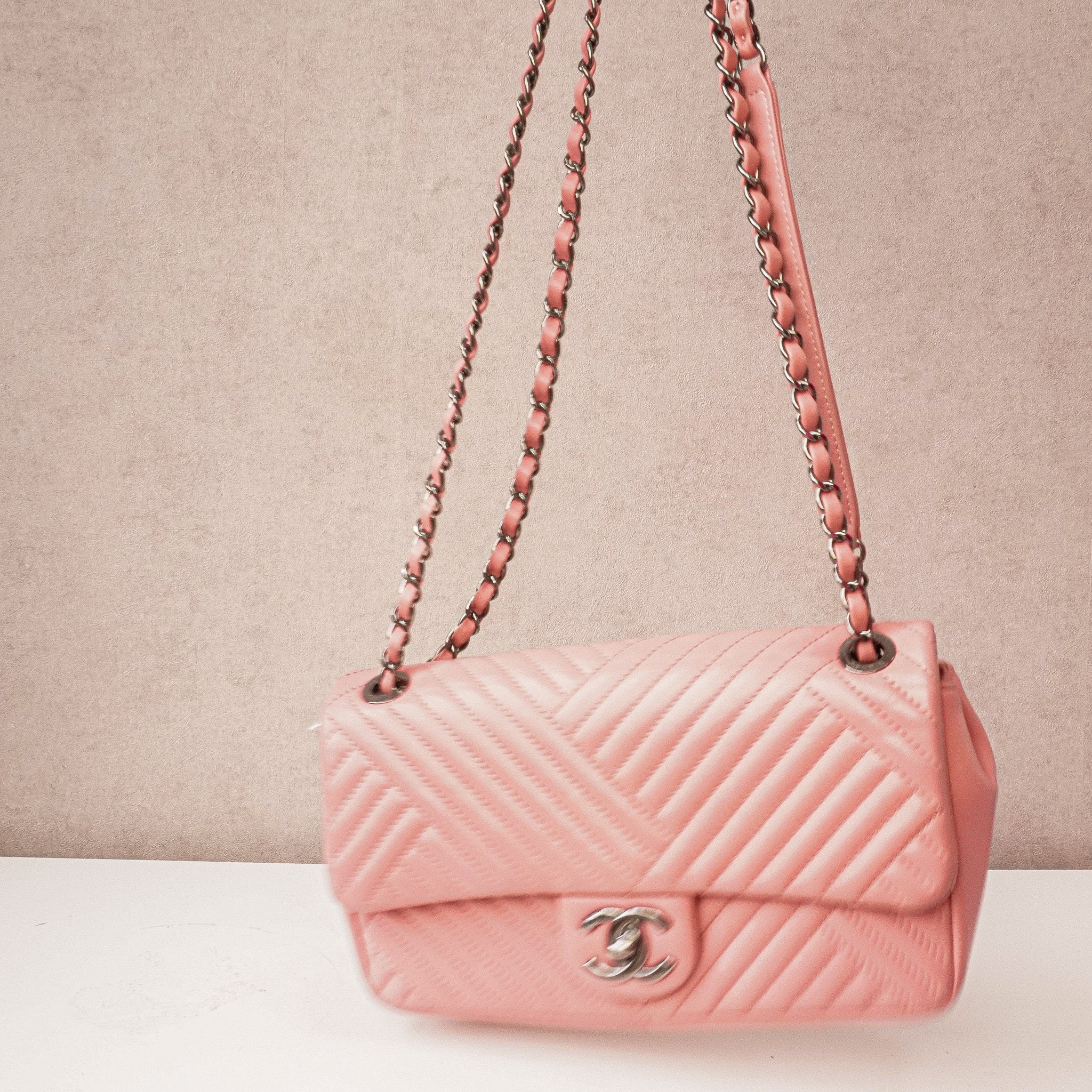 Chanel CC Crossing Flap Pink Medium Crossbody SHW