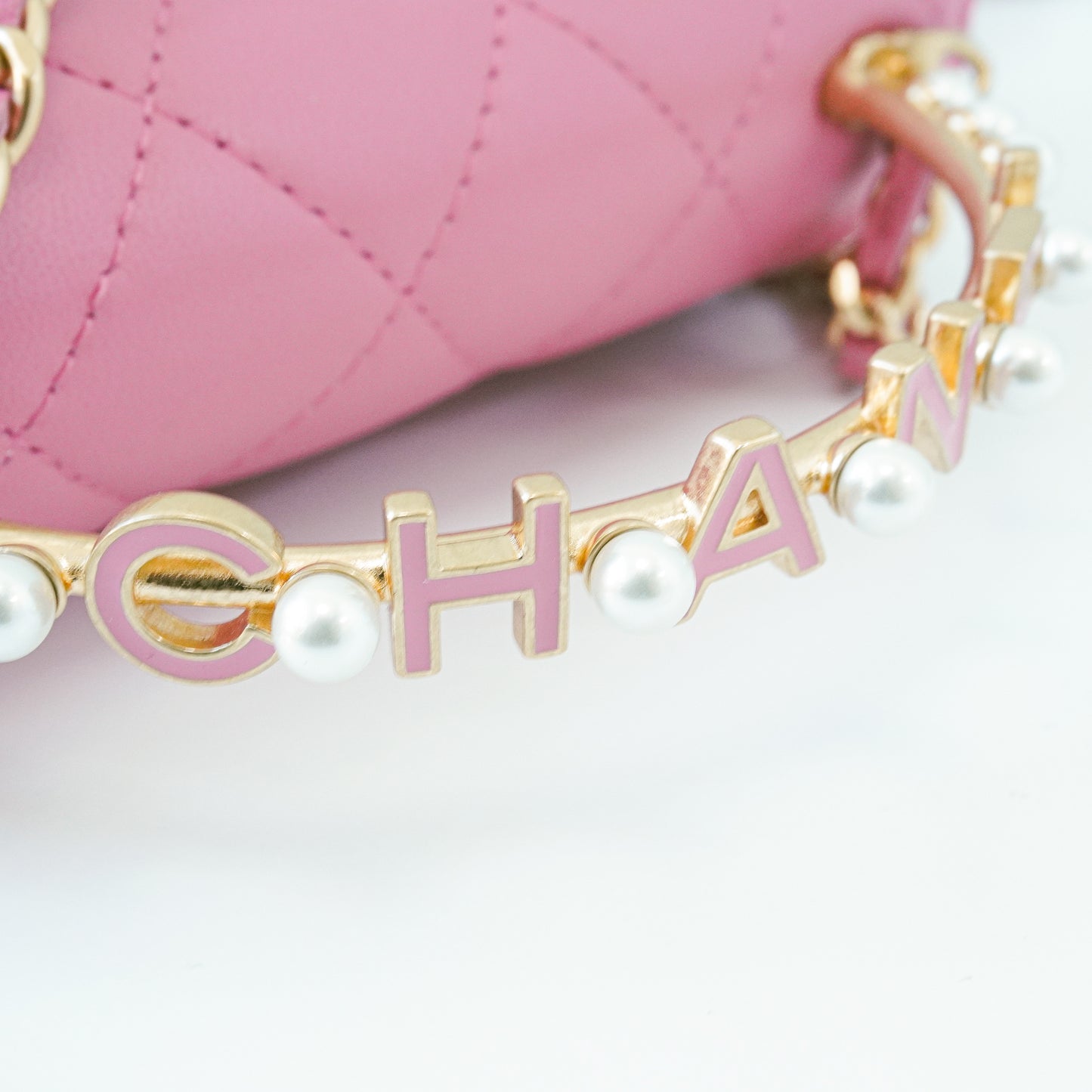 Chanel Trendy Mini Pearl Logo Handle