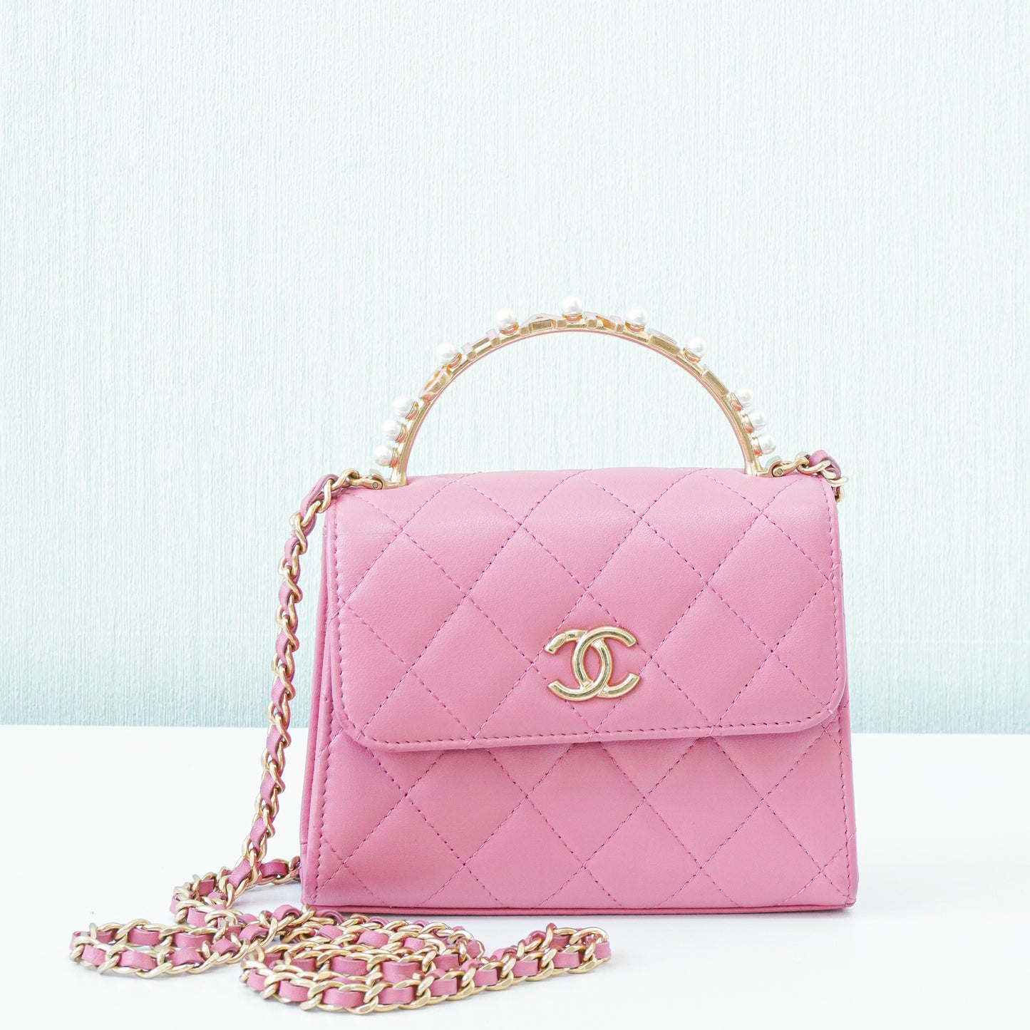 Chanel Trendy Mini Pearl Logo Handle