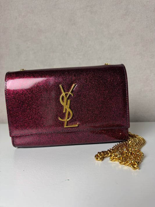 YSL Sunset Patent Leather Burgundy