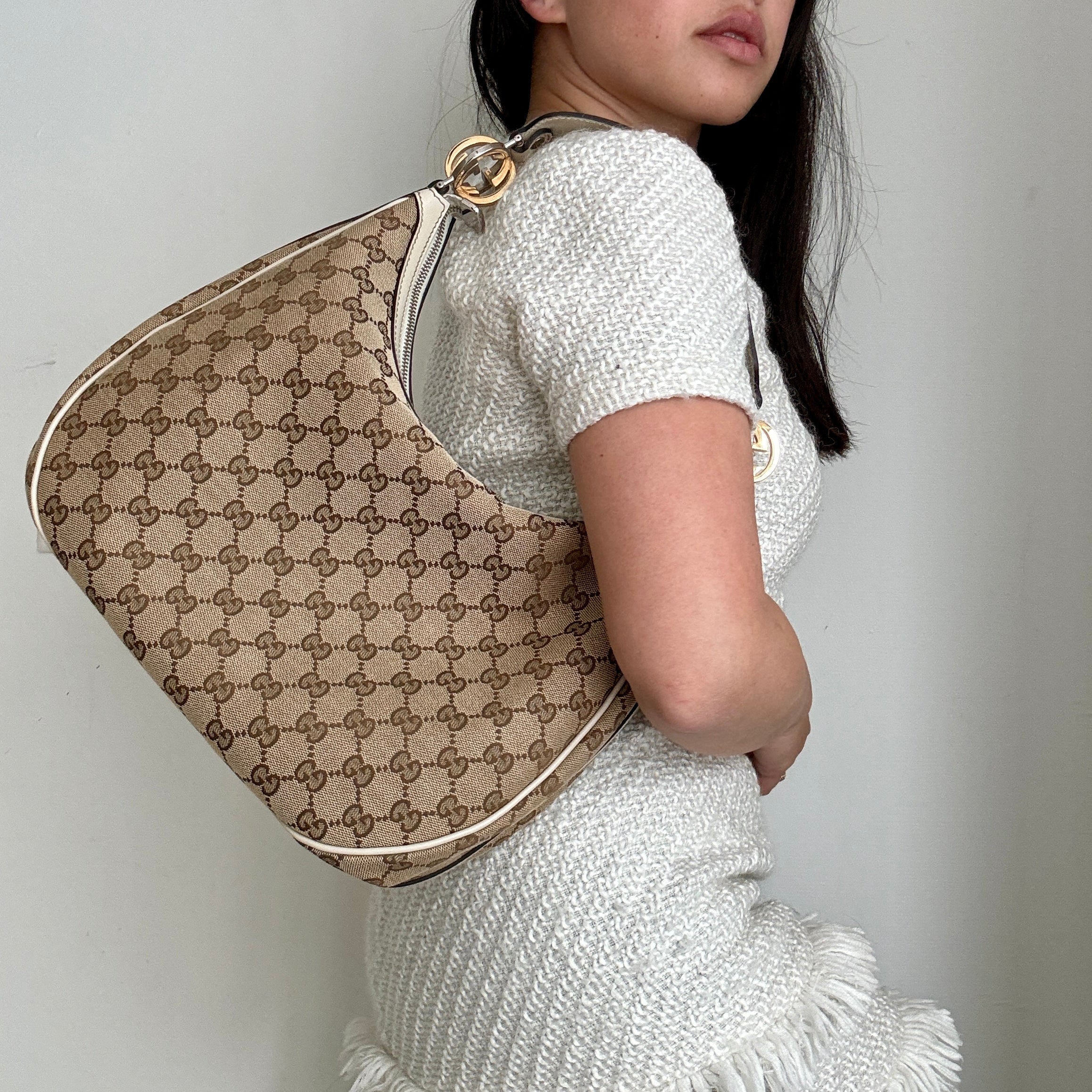 Gucci GG Canvas Twins Hobo