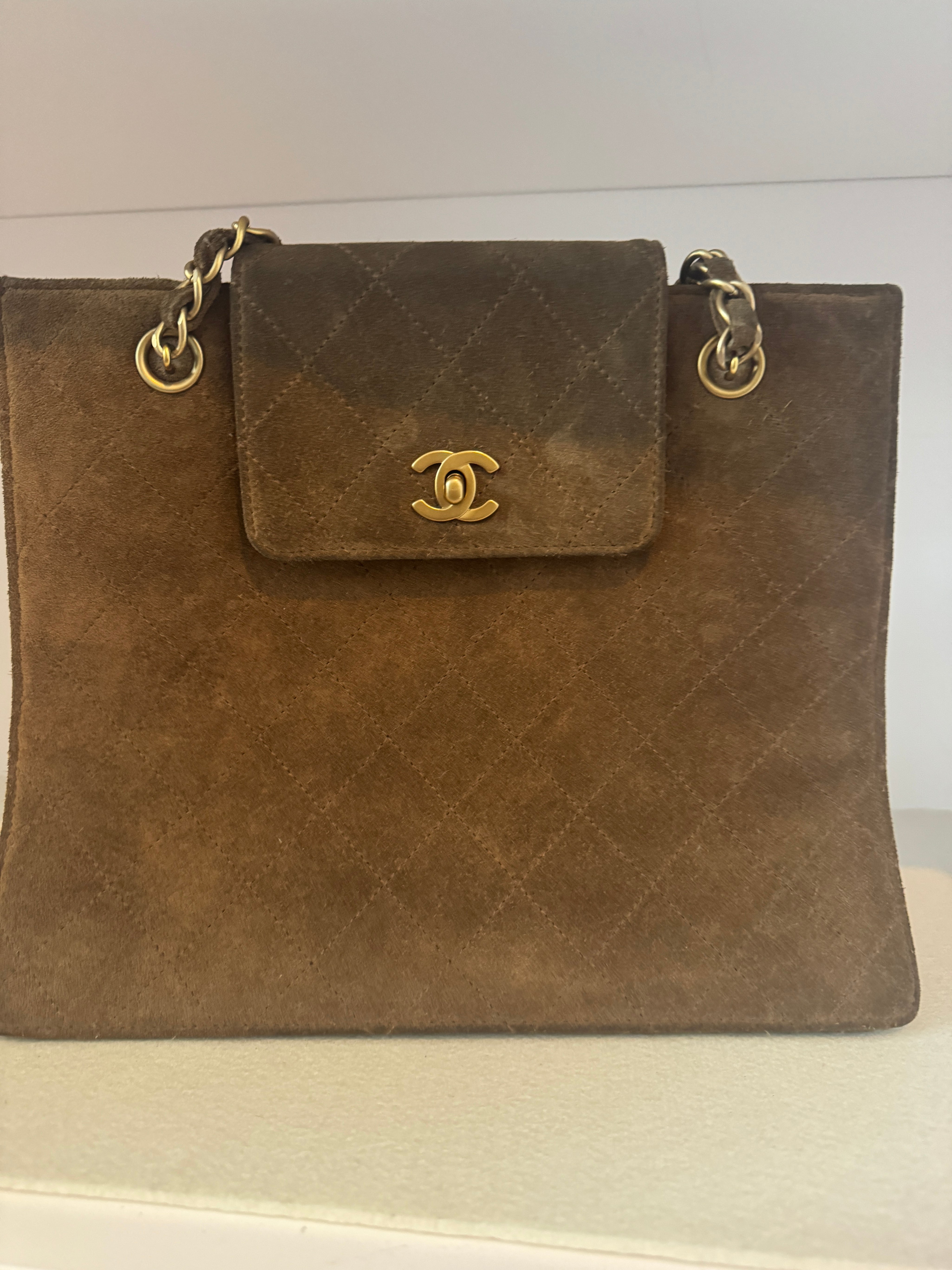Chanel suede tote