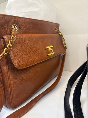 Chanel Classic Caviar Tote BROWN