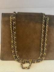 Chanel suede tote