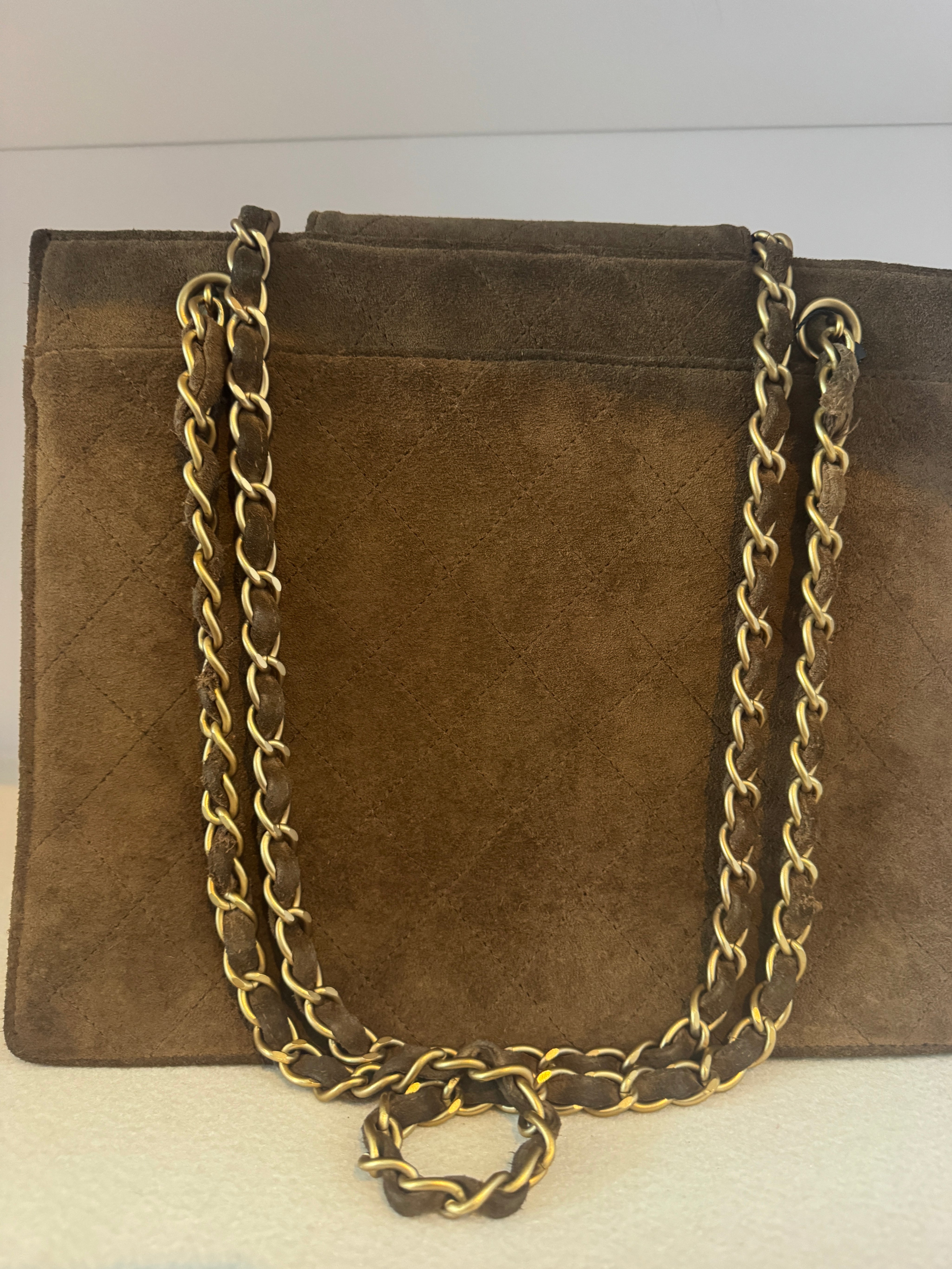 Chanel suede tote
