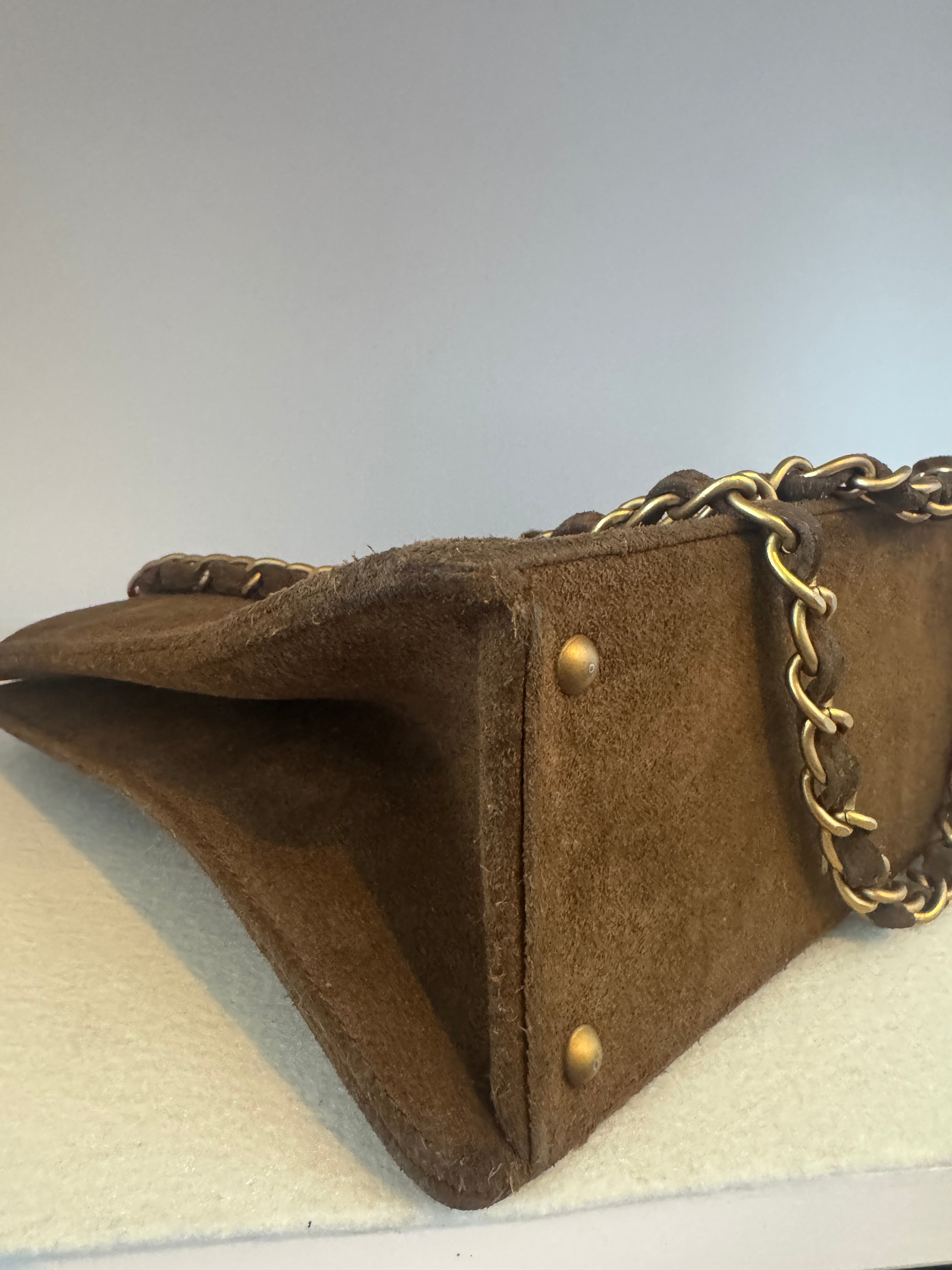 Chanel suede tote