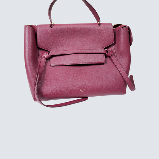 Celine Mini Belt Bag Burgundy