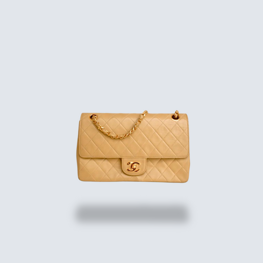 Chanel Double Flap Beige