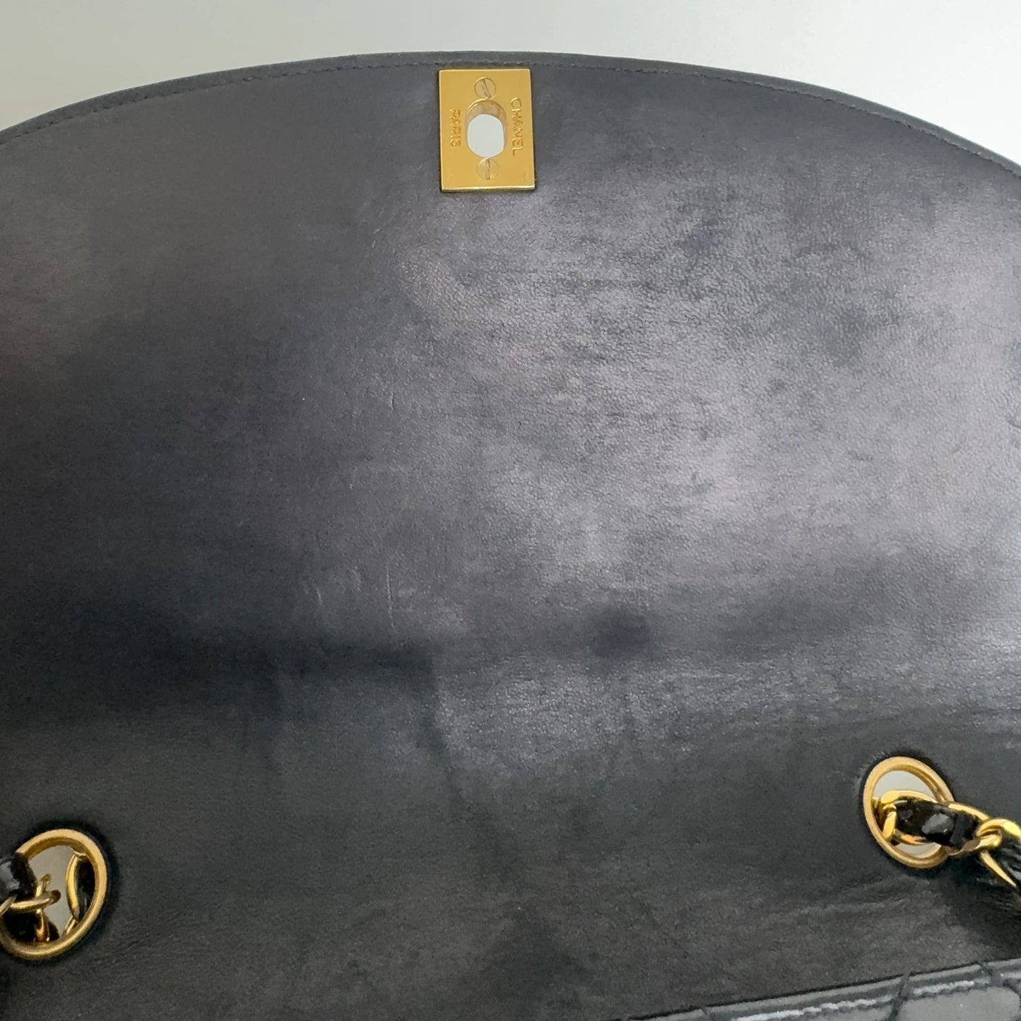Chanel Diana tas lakleer, 24k ghw