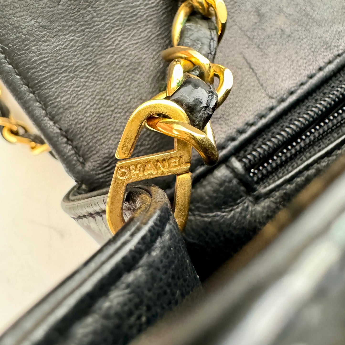 Chanel Diana tas lakleer, 24k ghw