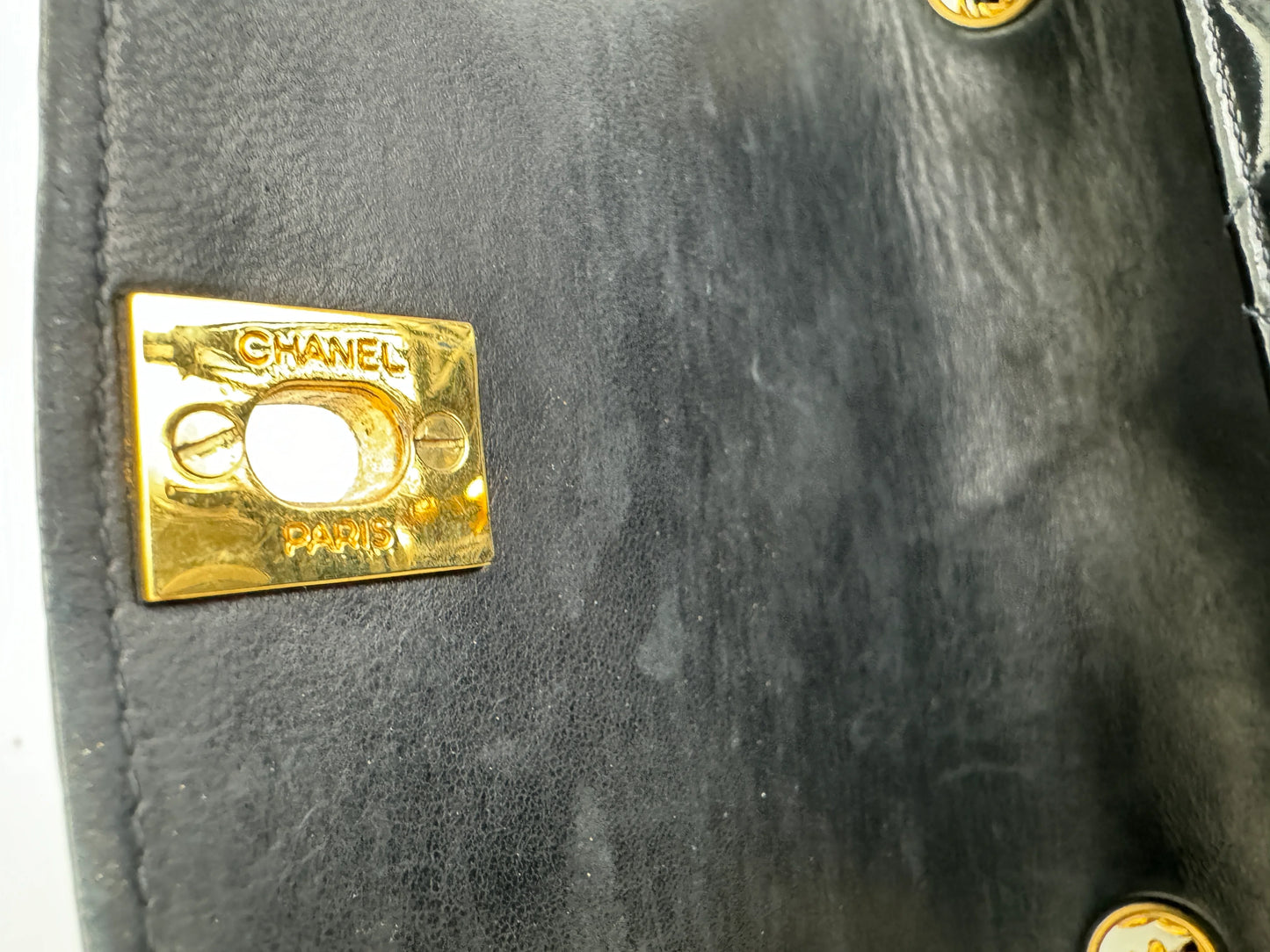 Chanel Diana tas lakleer, 24k ghw