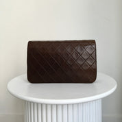 Chanel Full Flapbag Bruin SMALL 24k ghw