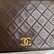 Chanel Full Flapbag Bruin SMALL 24k ghw