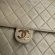 Chanel Single Flapbag Small 24k ghw Dark Beige