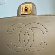 Chanel Single Flapbag Small 24k ghw Dark Beige