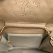 Chanel Single Flapbag Beige Small 76 cm