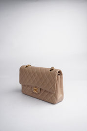 Chanel Classic Flapbag Medium Caviar Beige 24k GHW