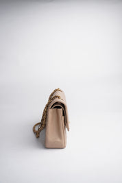 Chanel Classic Flapbag Medium Caviar Beige 24k GHW