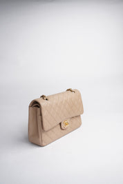 Chanel Classic Flapbag Medium Caviar Beige 24k GHW