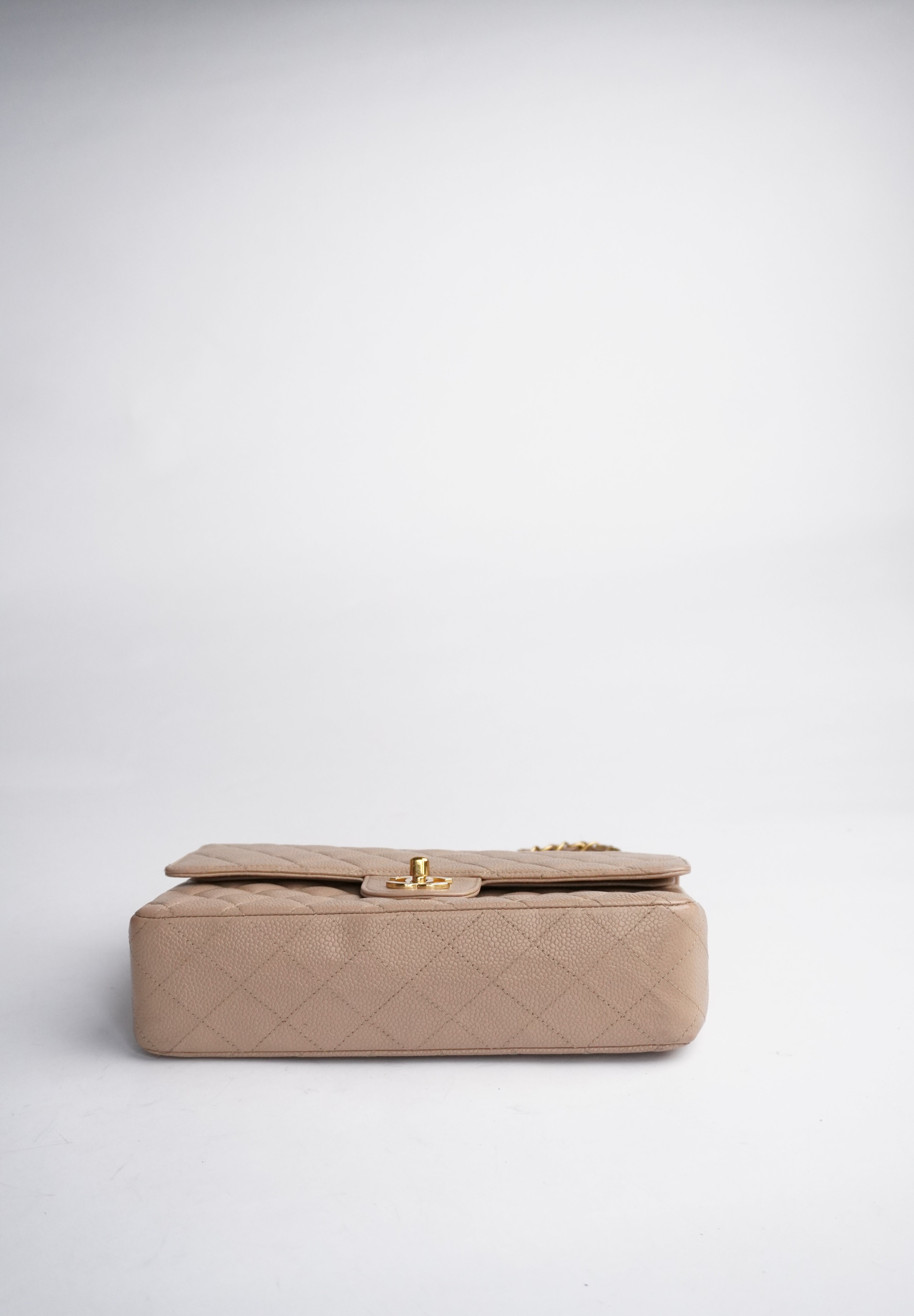 Chanel Classic Flapbag Medium Caviar Beige 24k GHW