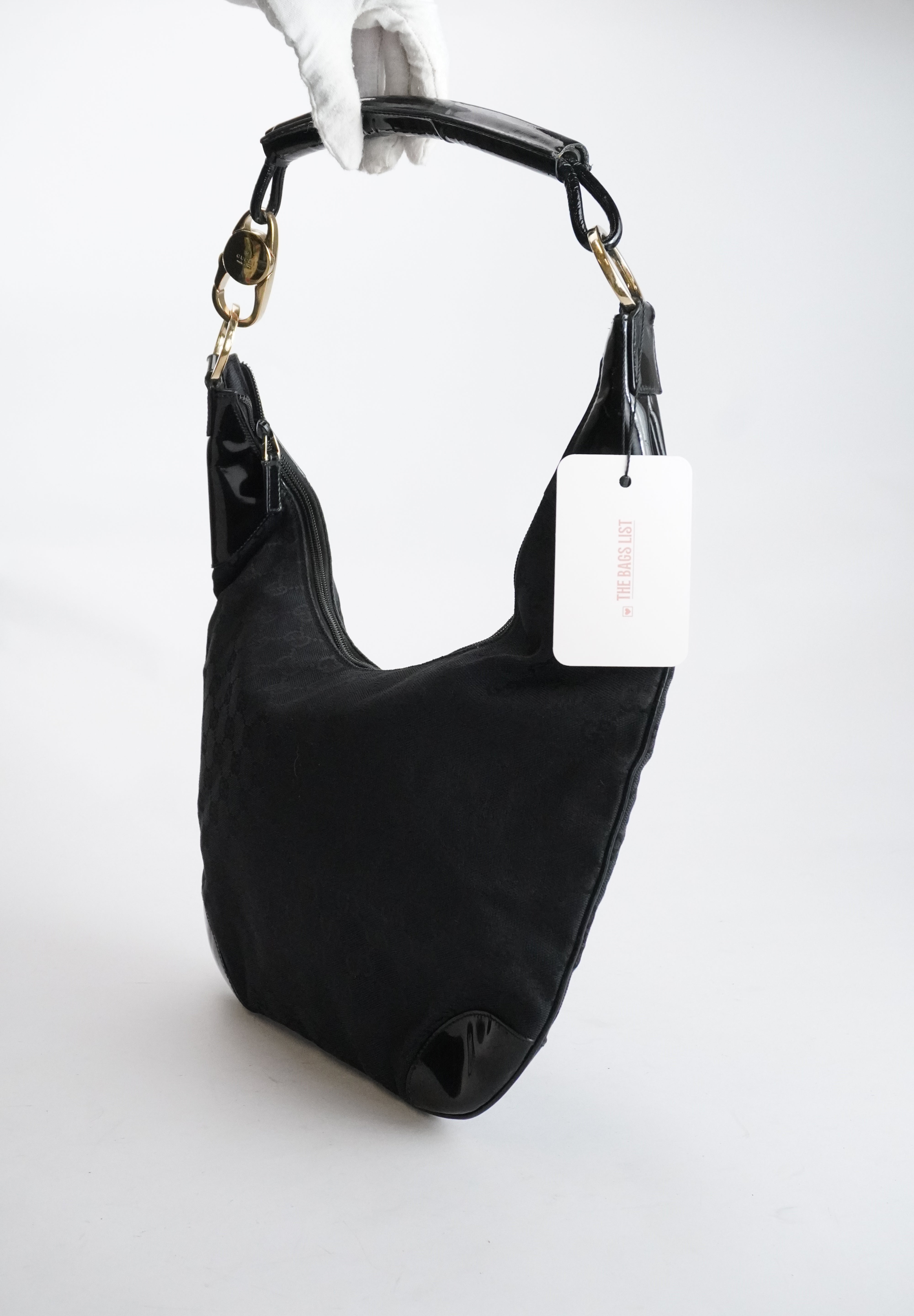 GUCCI GG Canvas Hobo Black