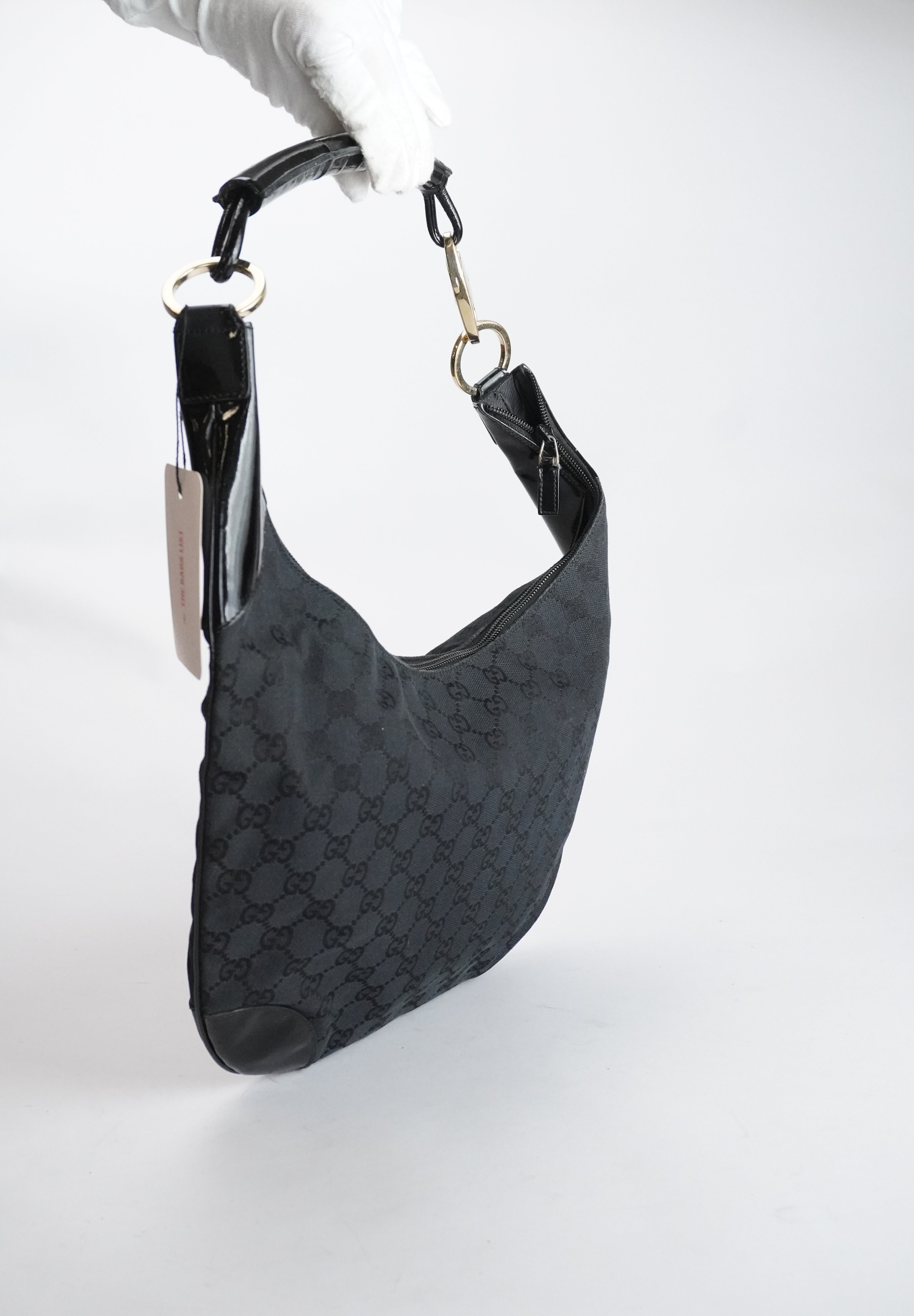 GUCCI GG Canvas Hobo Black