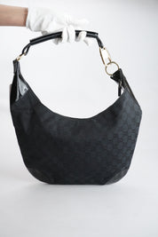 GUCCI GG Canvas Hobo Black