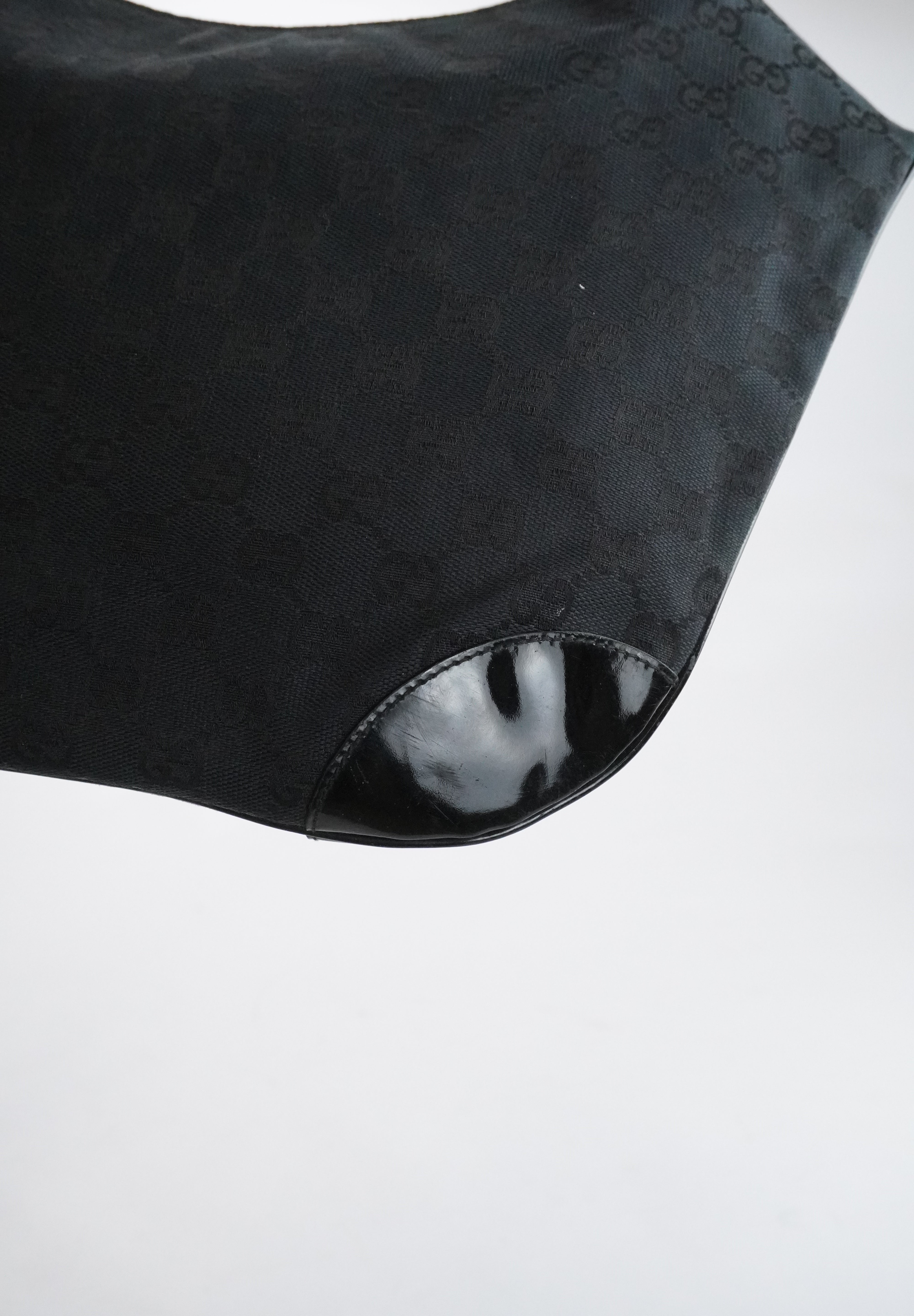 GUCCI GG Canvas Hobo Black