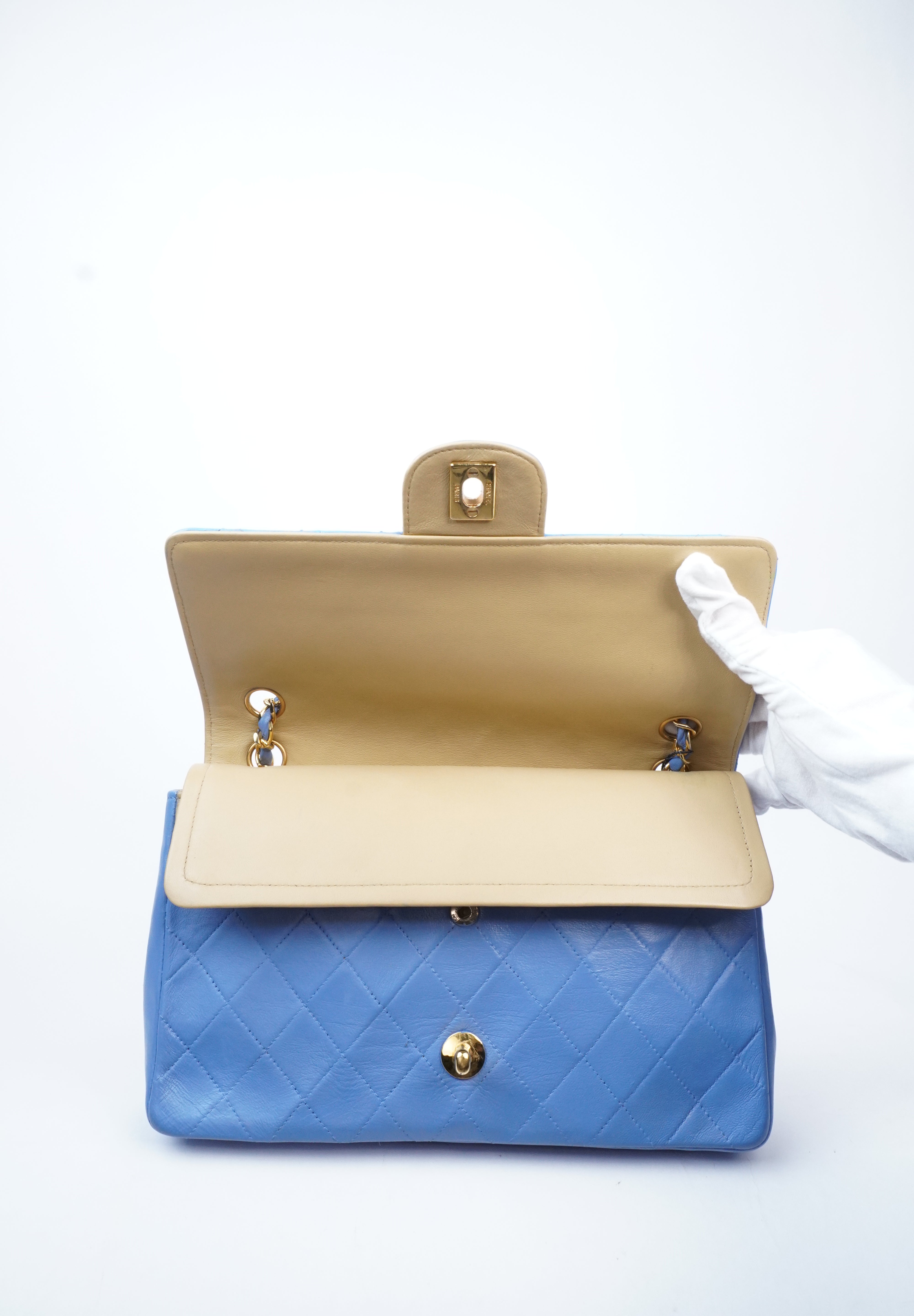 Chanel Double Flap Blue