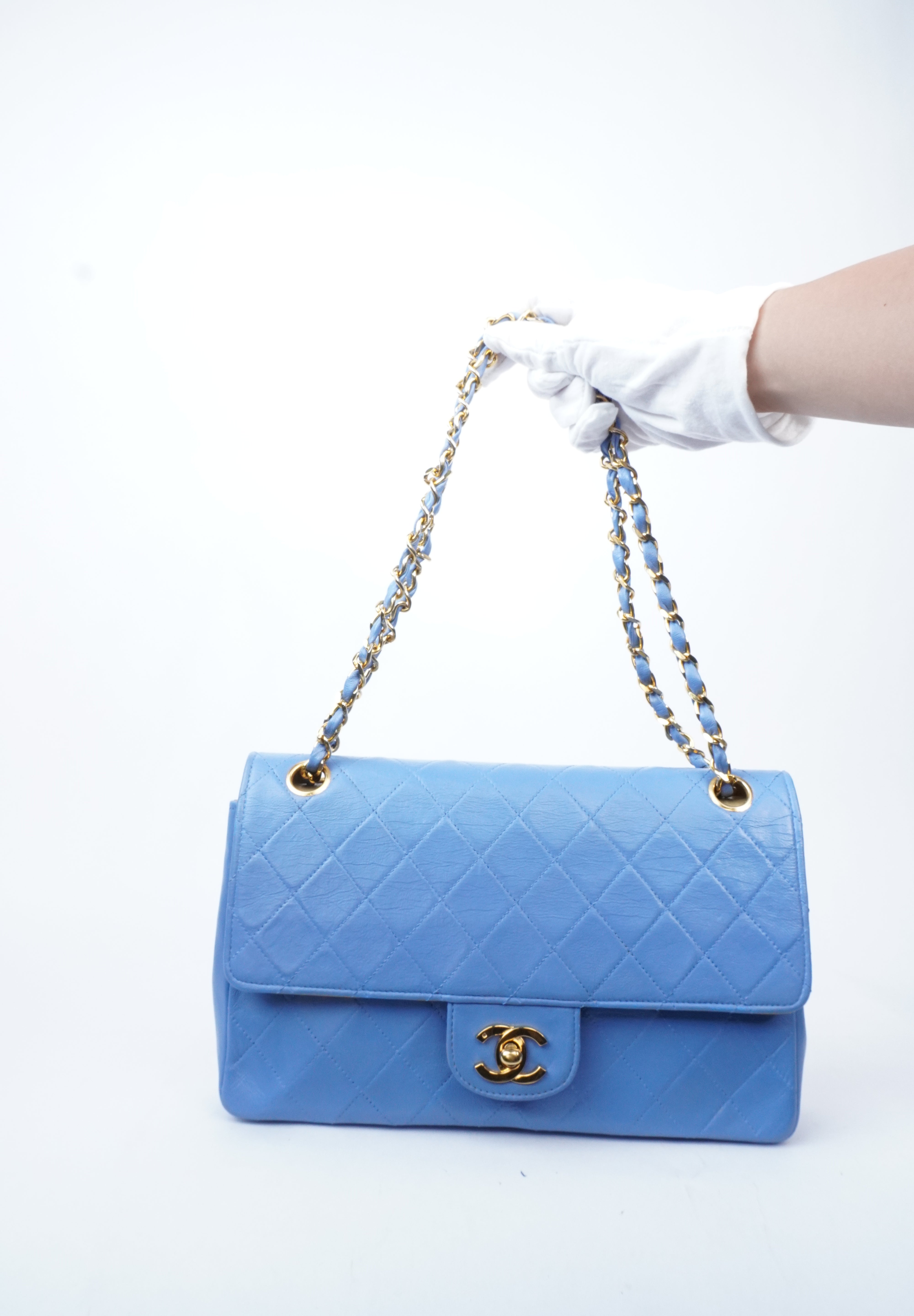 Chanel Double Flap Blue