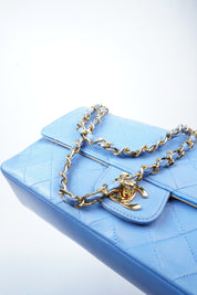 Chanel Double Flap Blue