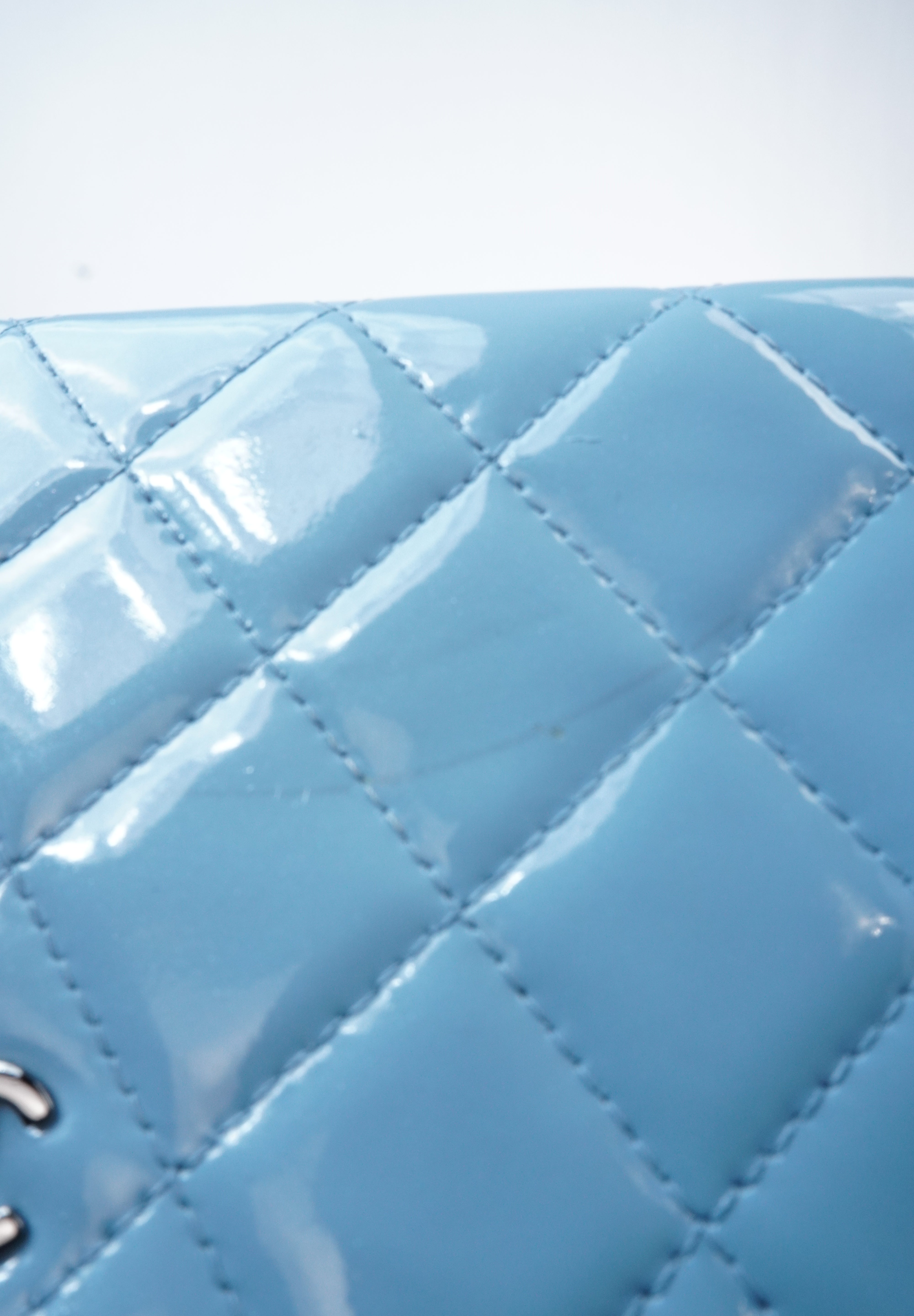 Chanel WOC Babyblue Patent Leather