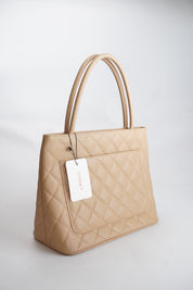 CHANEL Medallion Tote Beige Caviar