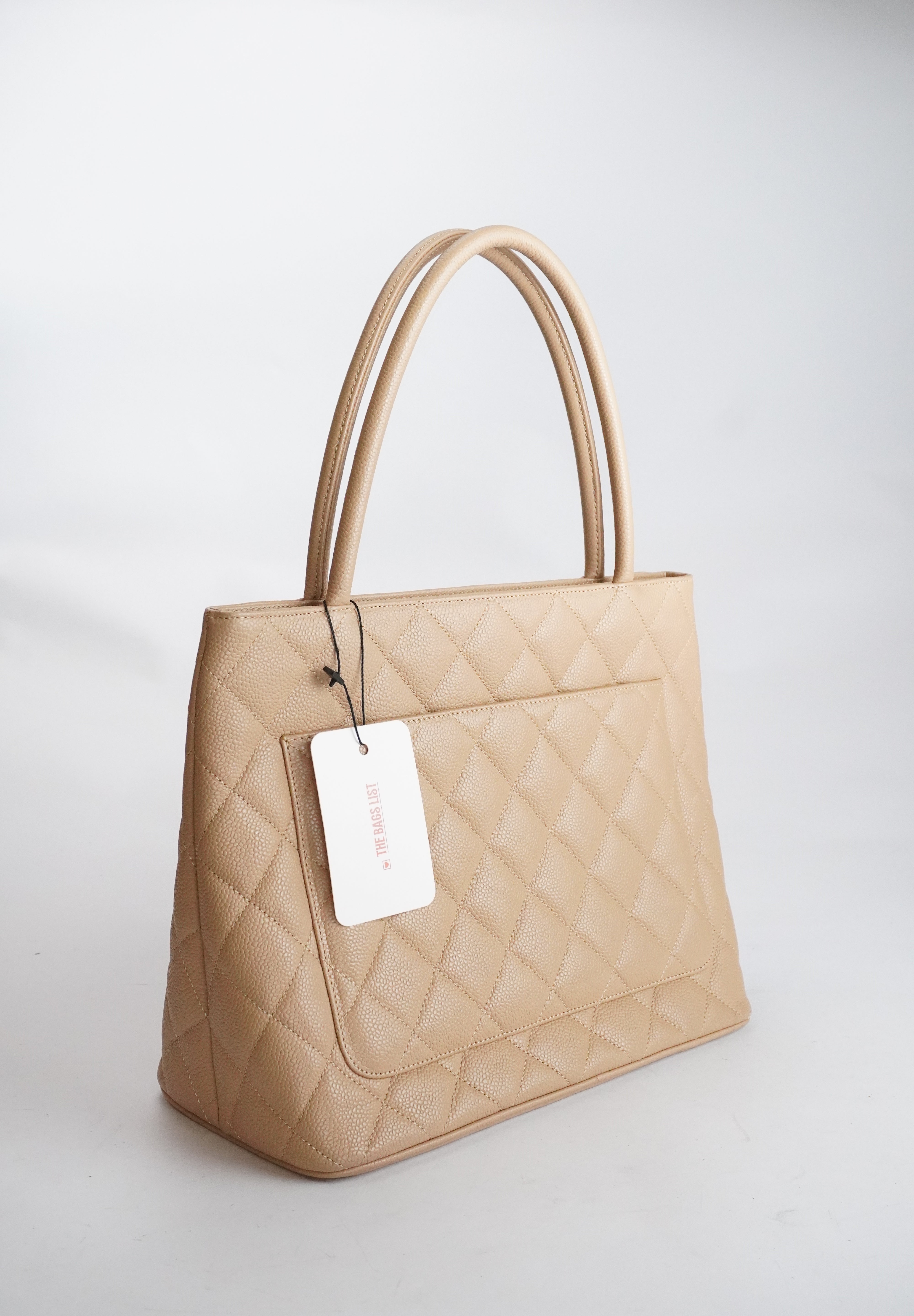 CHANEL Medallion Tote Beige Caviar