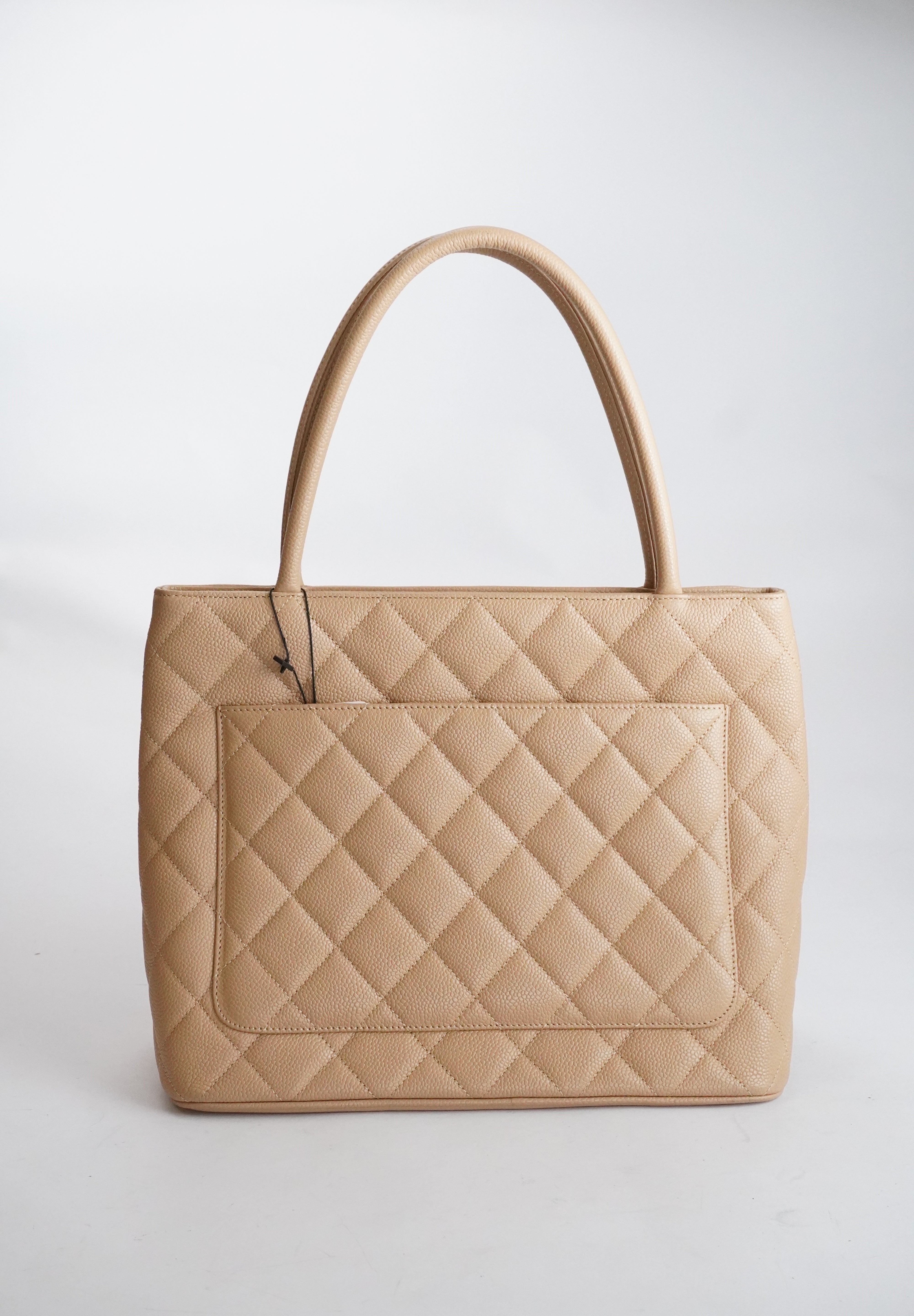 CHANEL Medallion Tote Beige Caviar