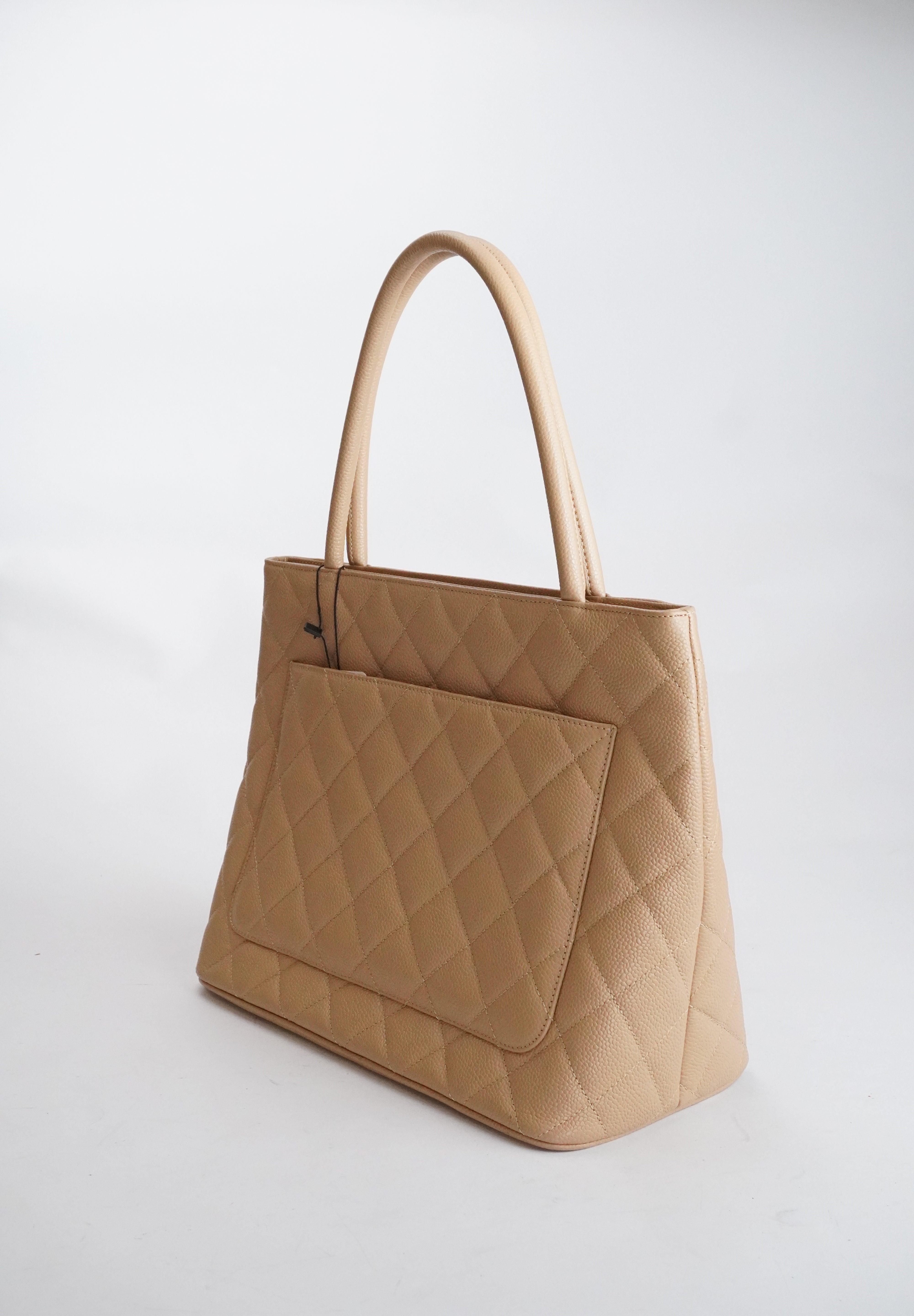 CHANEL Medallion Tote Beige Caviar