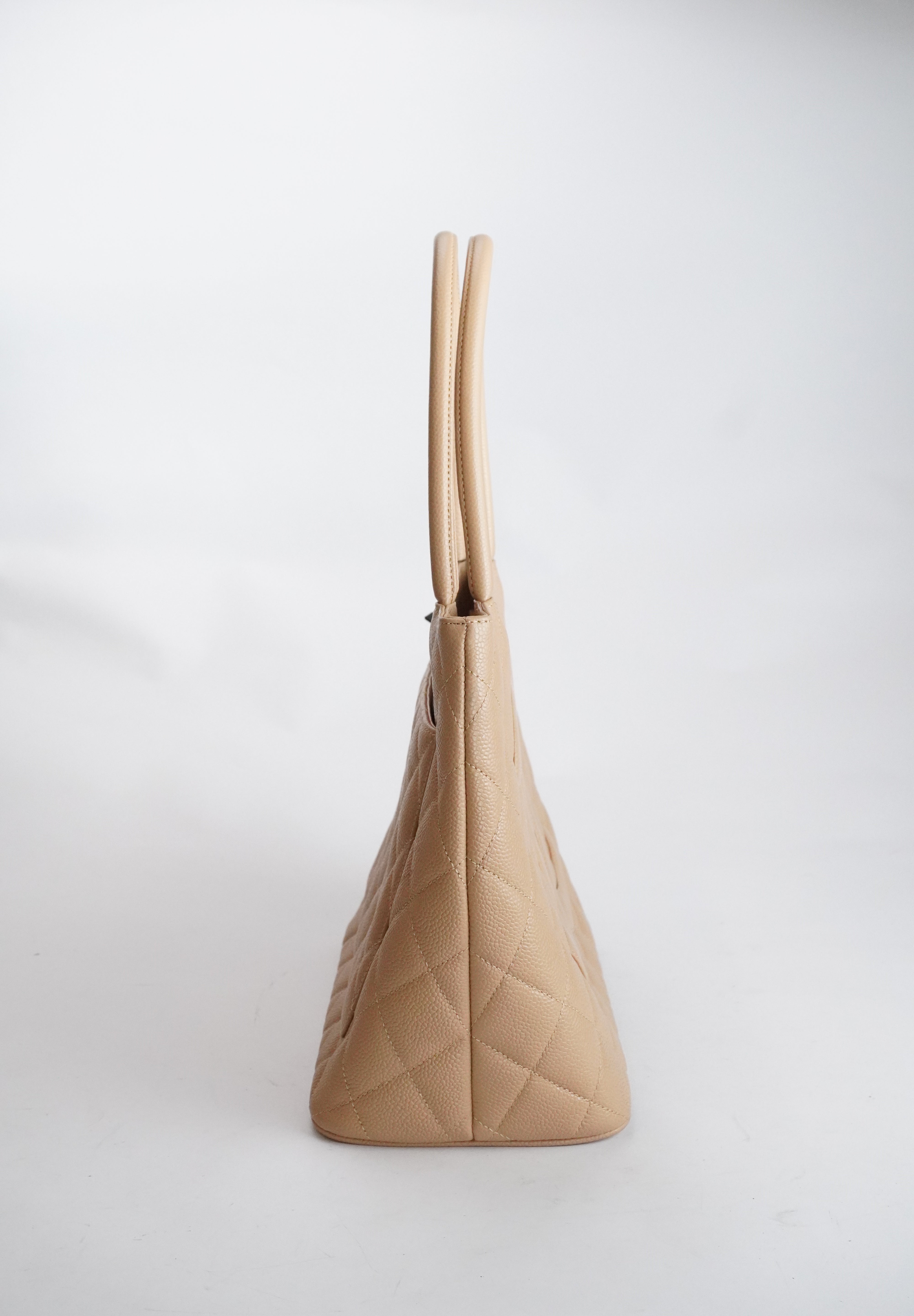 CHANEL Medallion Tote Beige Caviar