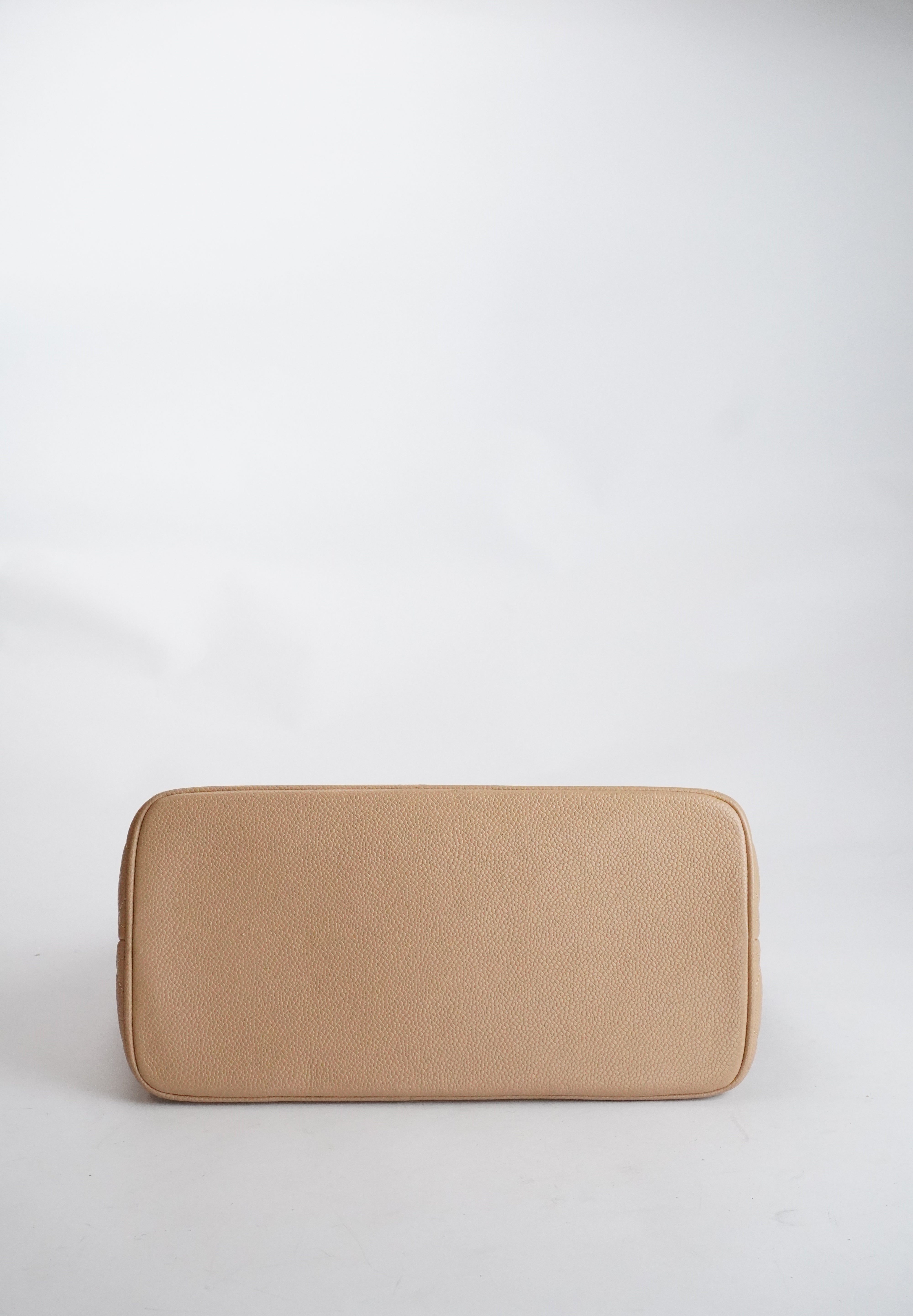 CHANEL Medallion Tote Beige Caviar