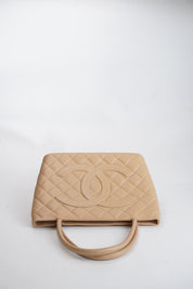 CHANEL Medallion Tote Beige Caviar