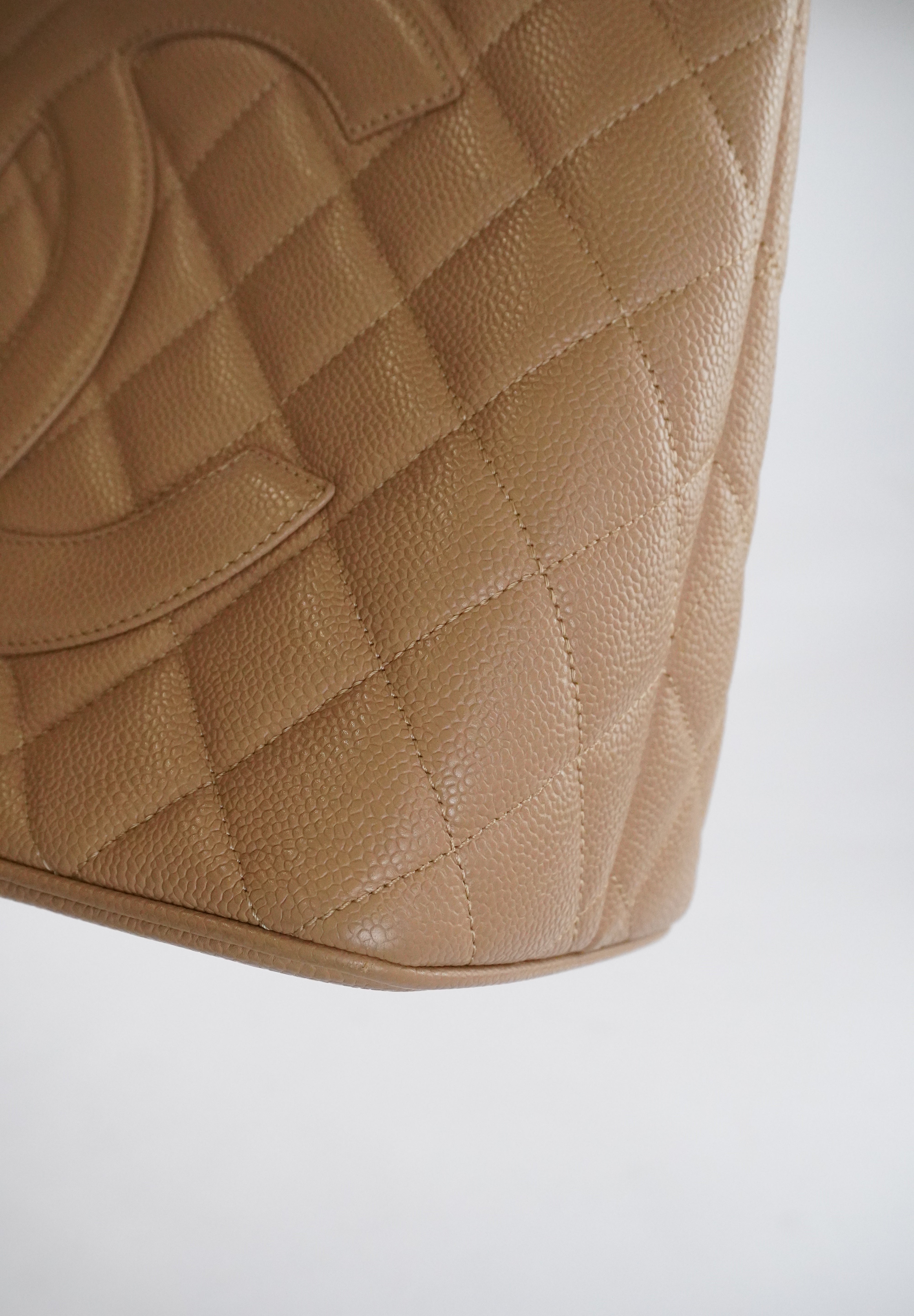 CHANEL Medallion Tote Beige Caviar