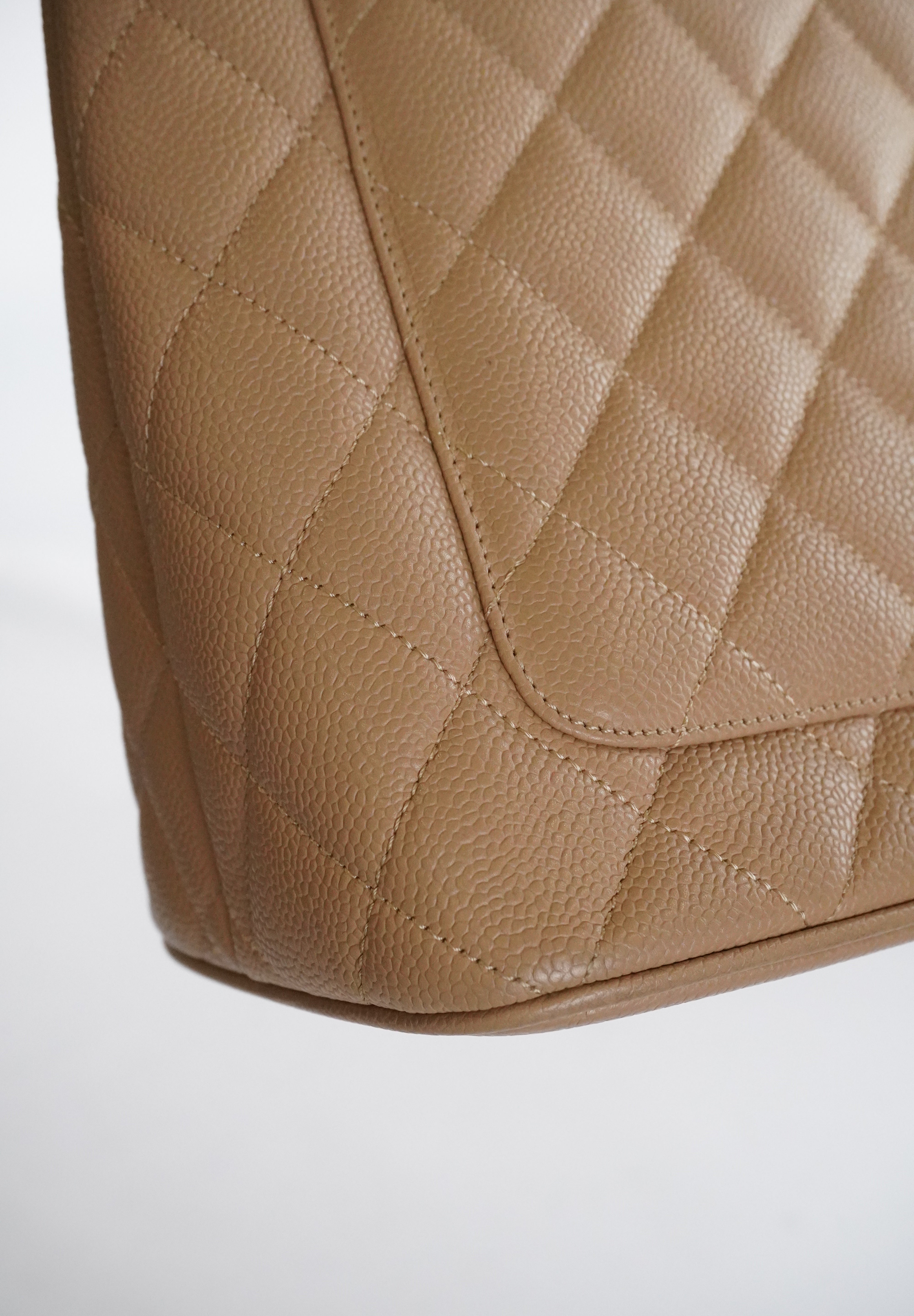 CHANEL Medallion Tote Beige Caviar