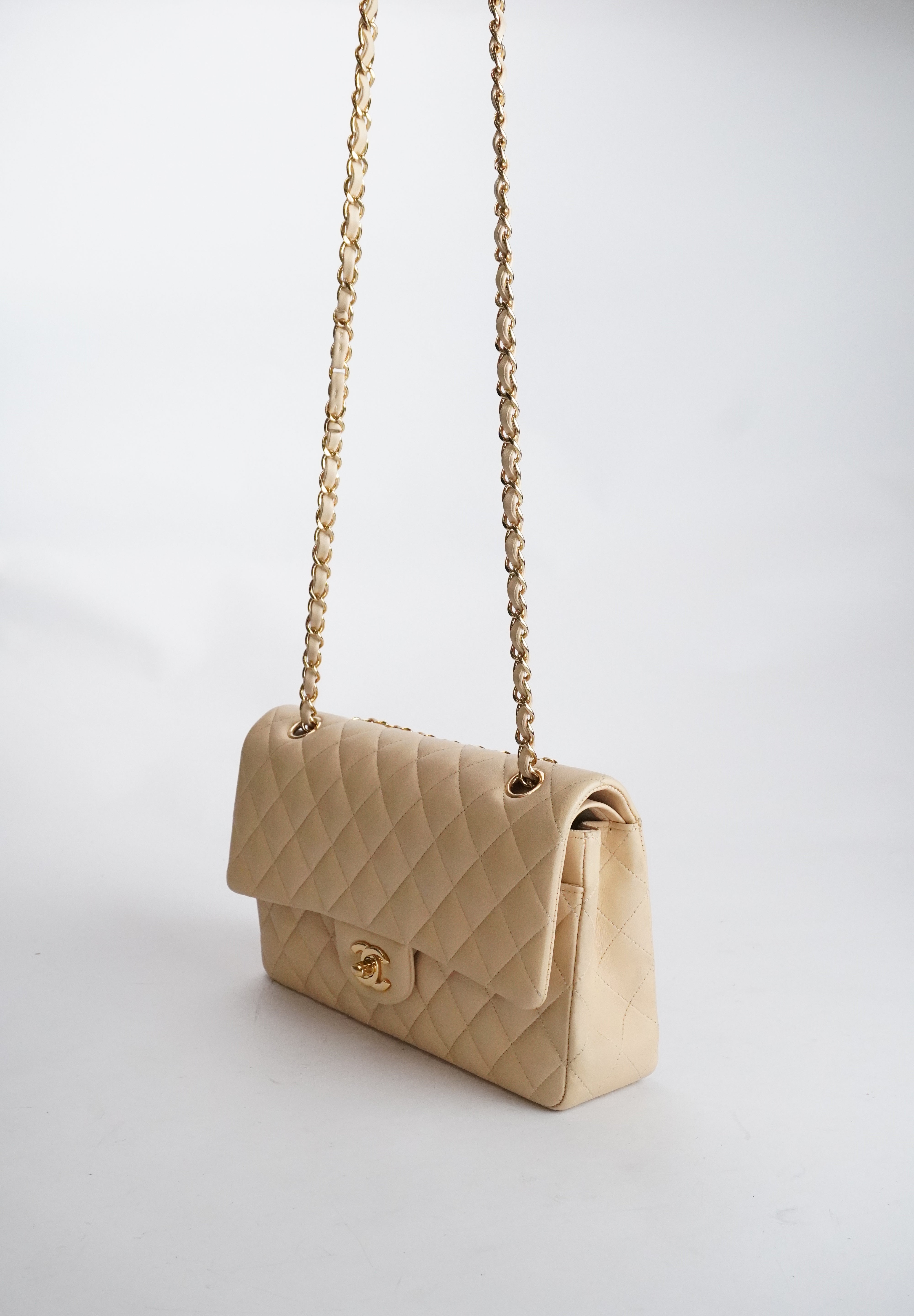 CHANEL Classic Double Flap Beige