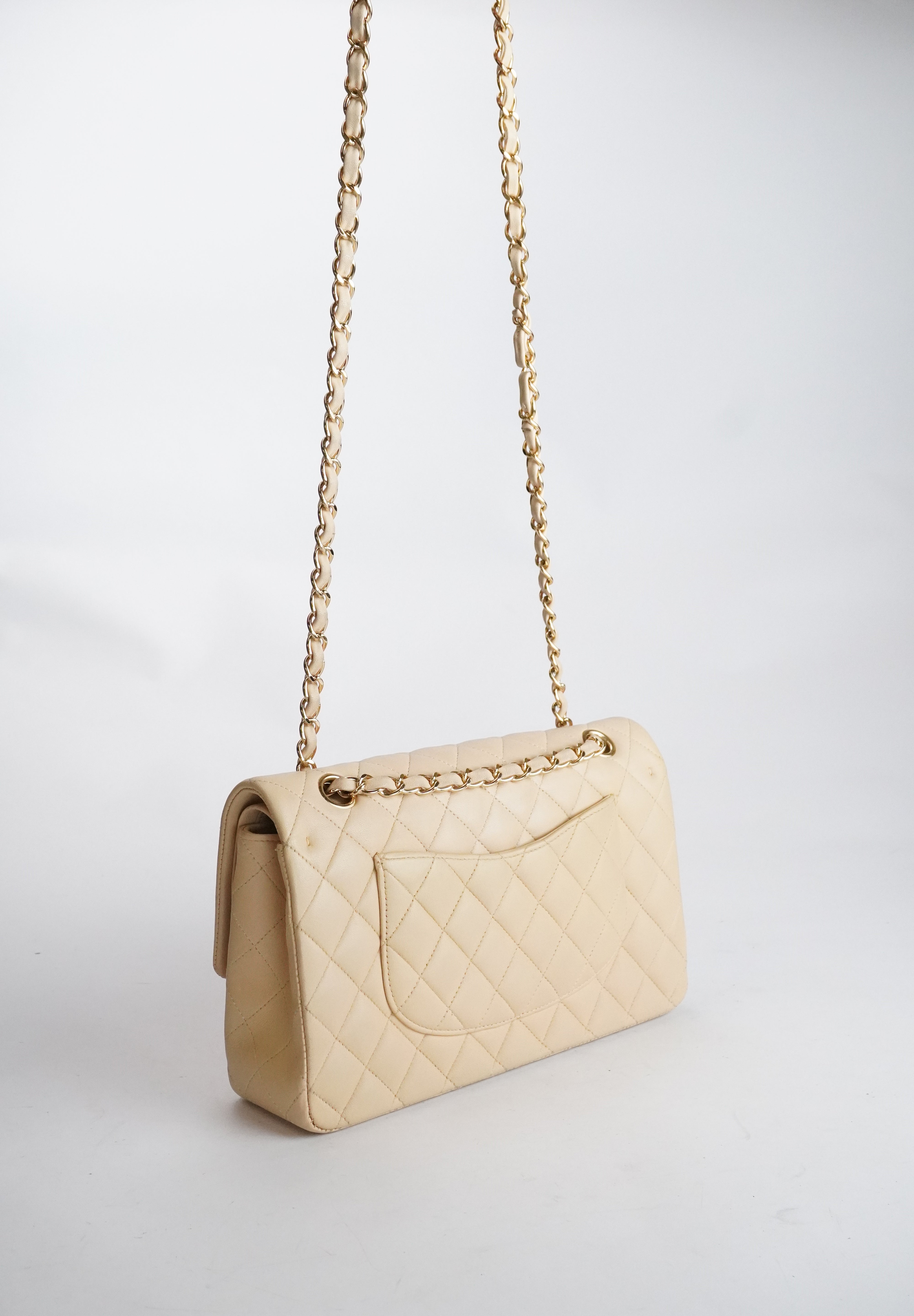 CHANEL Classic Double Flap Beige