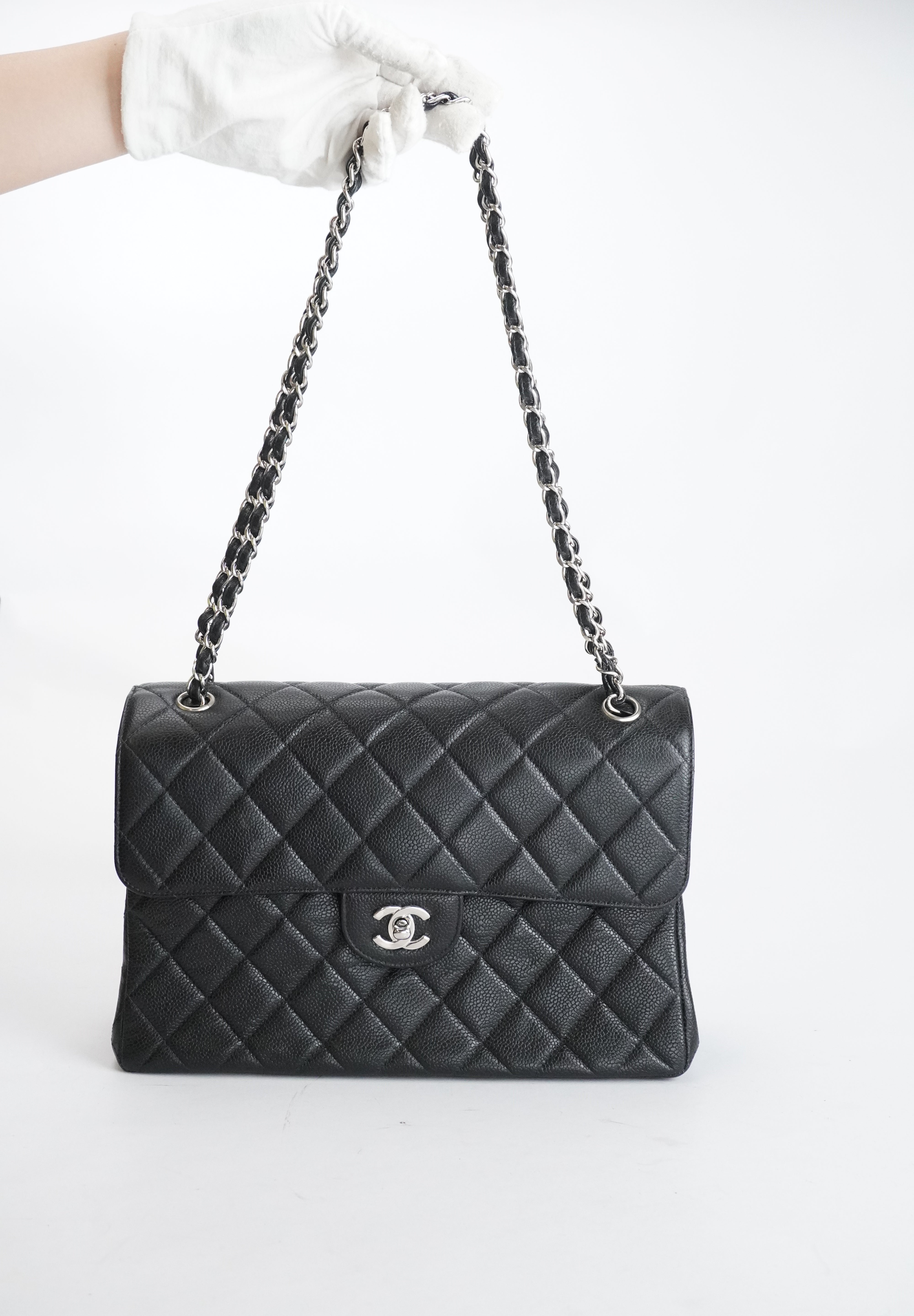 Chanel Double Face Flapbag Caviar Shw
