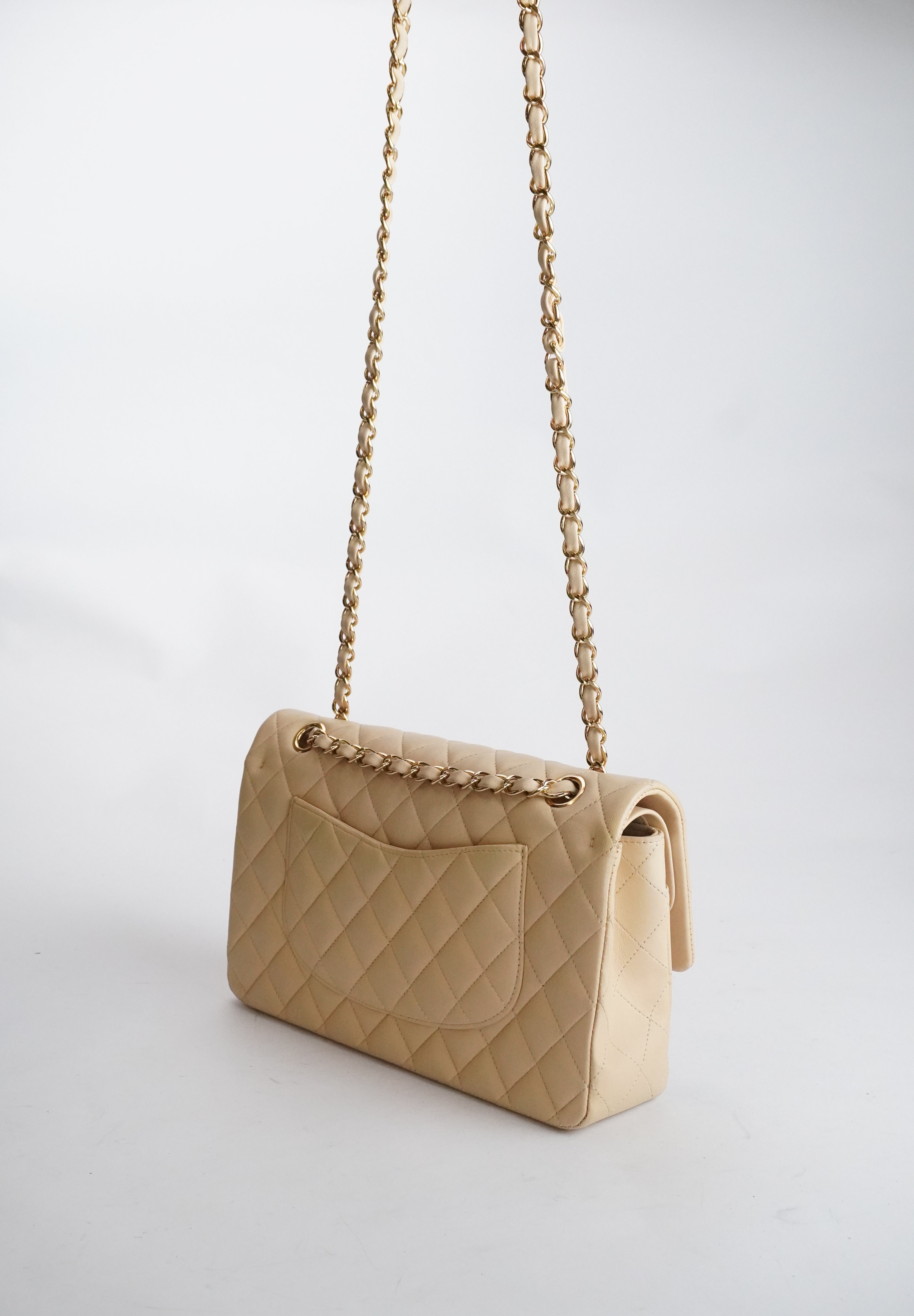 CHANEL Classic Double Flap Beige
