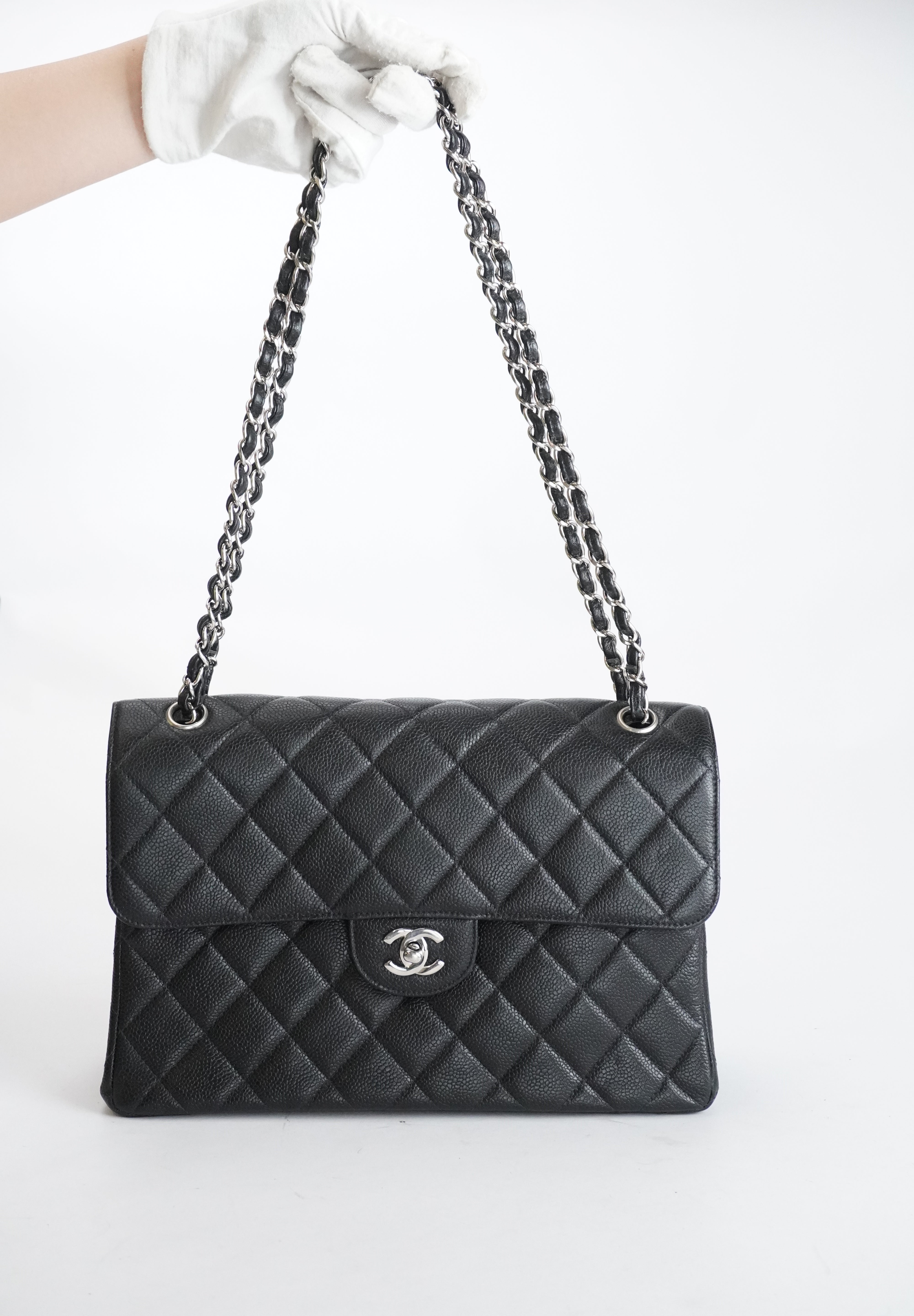 Chanel Double Face Flapbag Caviar Shw