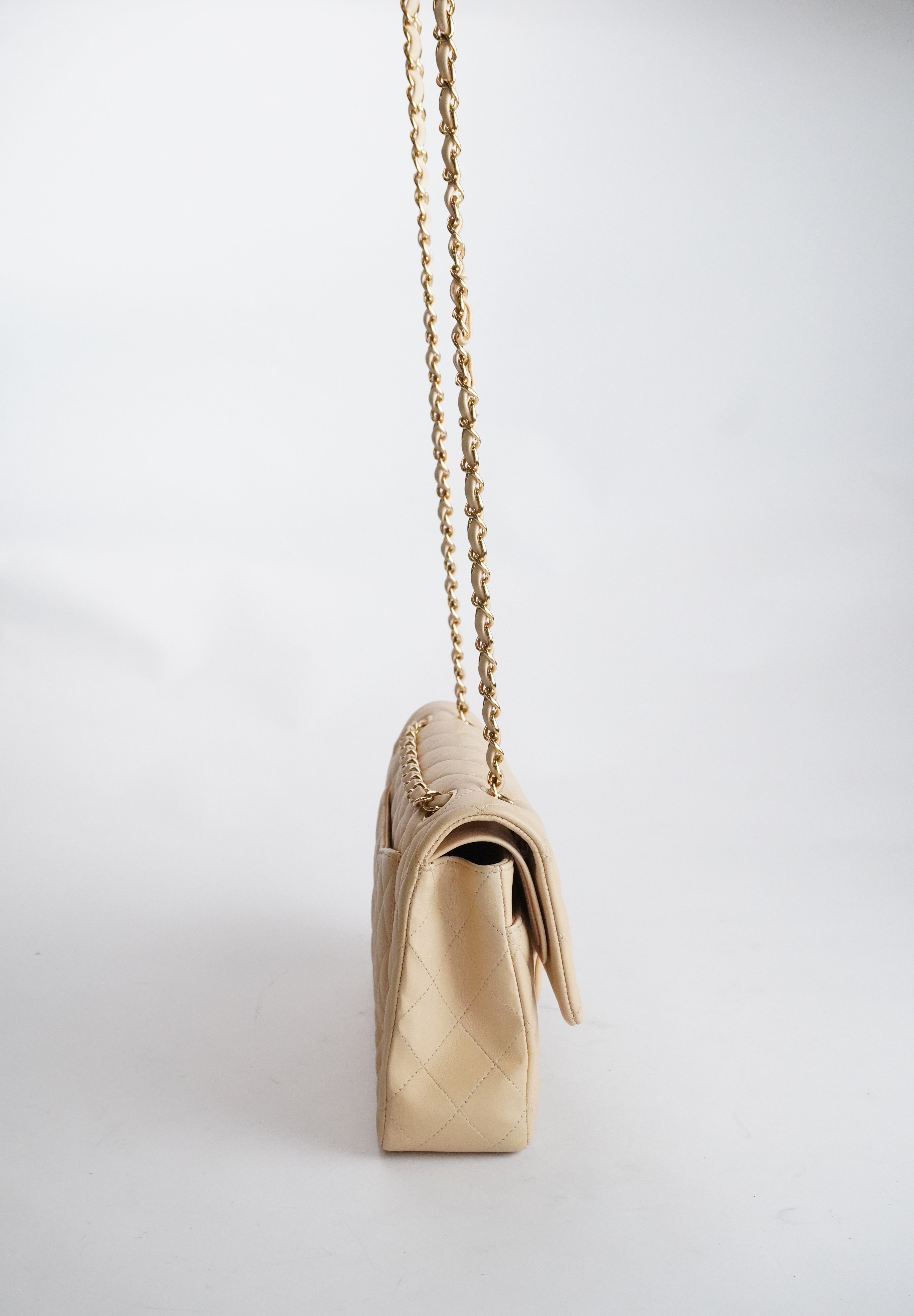 CHANEL Classic Double Flap Beige