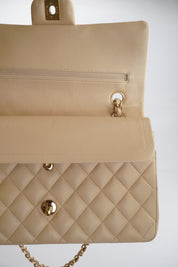 CHANEL Classic Double Flap Beige