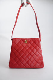 Chanel Red Caviar Tote 24k GHW (1996-1997)