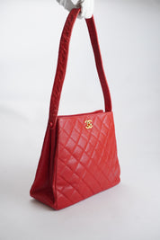 Chanel Red Caviar Tote 24k GHW (1996-1997)